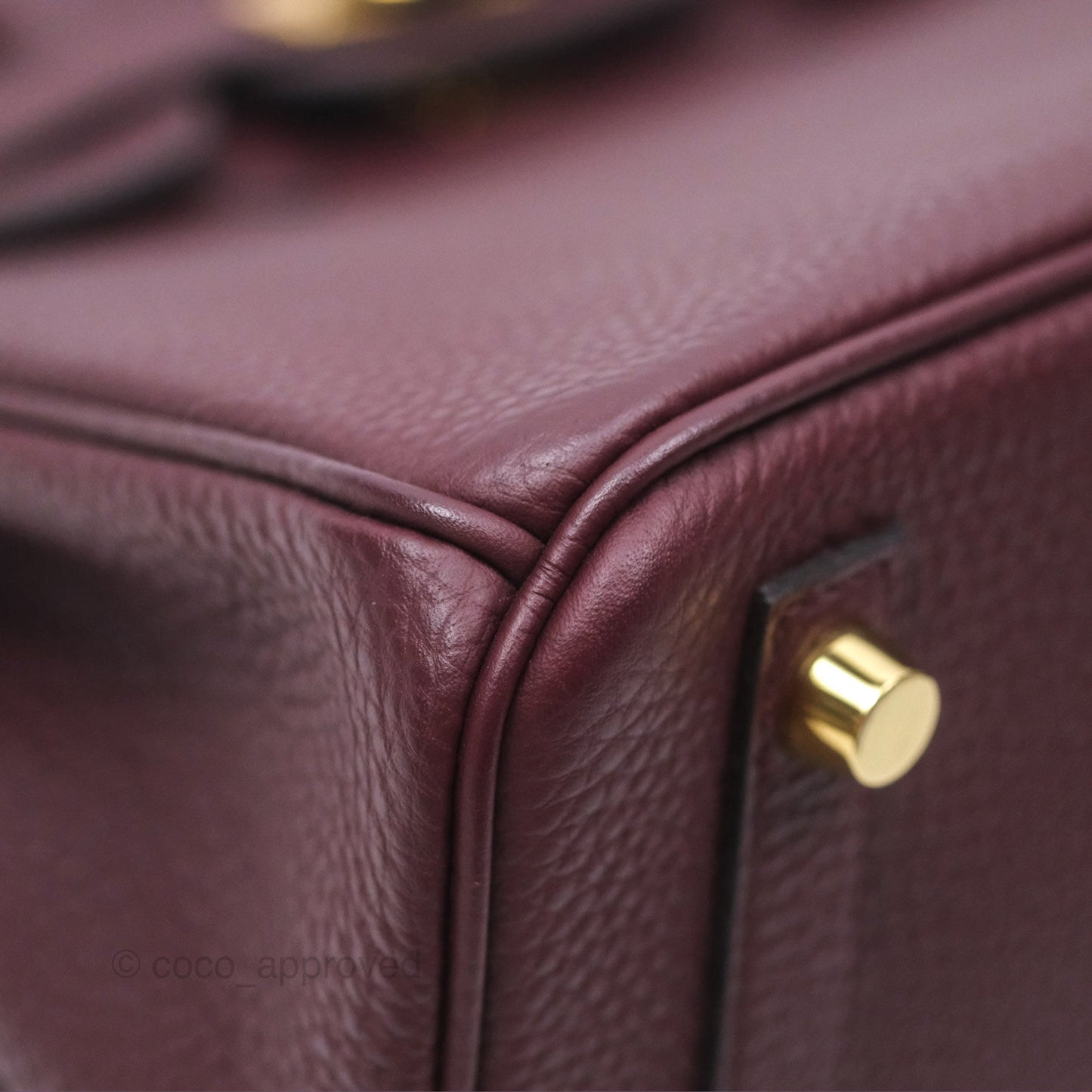 Hermès Birkin 25 Retourne Bordeaux Togo Gold Hardware