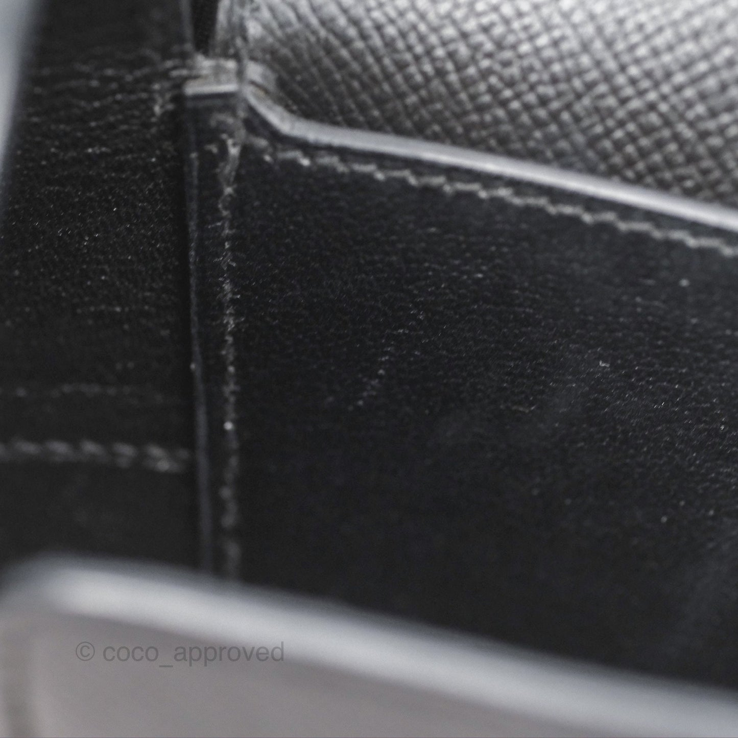 Hermes Octogone 23 Black Epsom