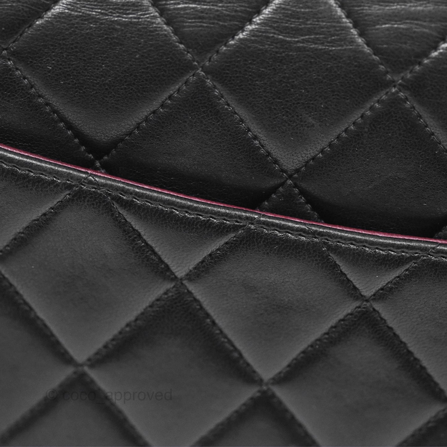 Chanel Vintage Jumbo Single Flap Black Lambskin 24K Gold Hardware