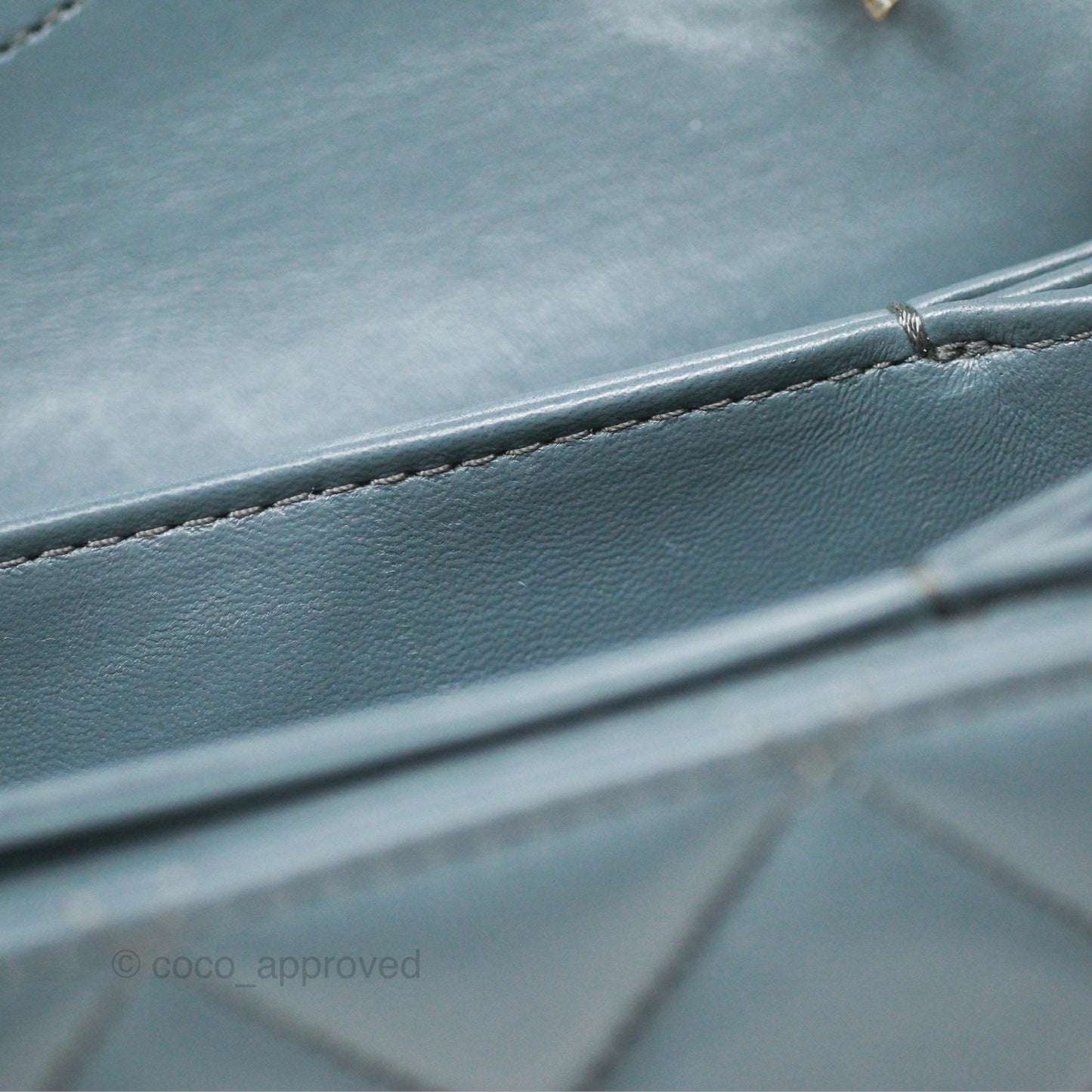 Chanel Small Trendy CC Grey Blue Lambskin Gold Hardware
