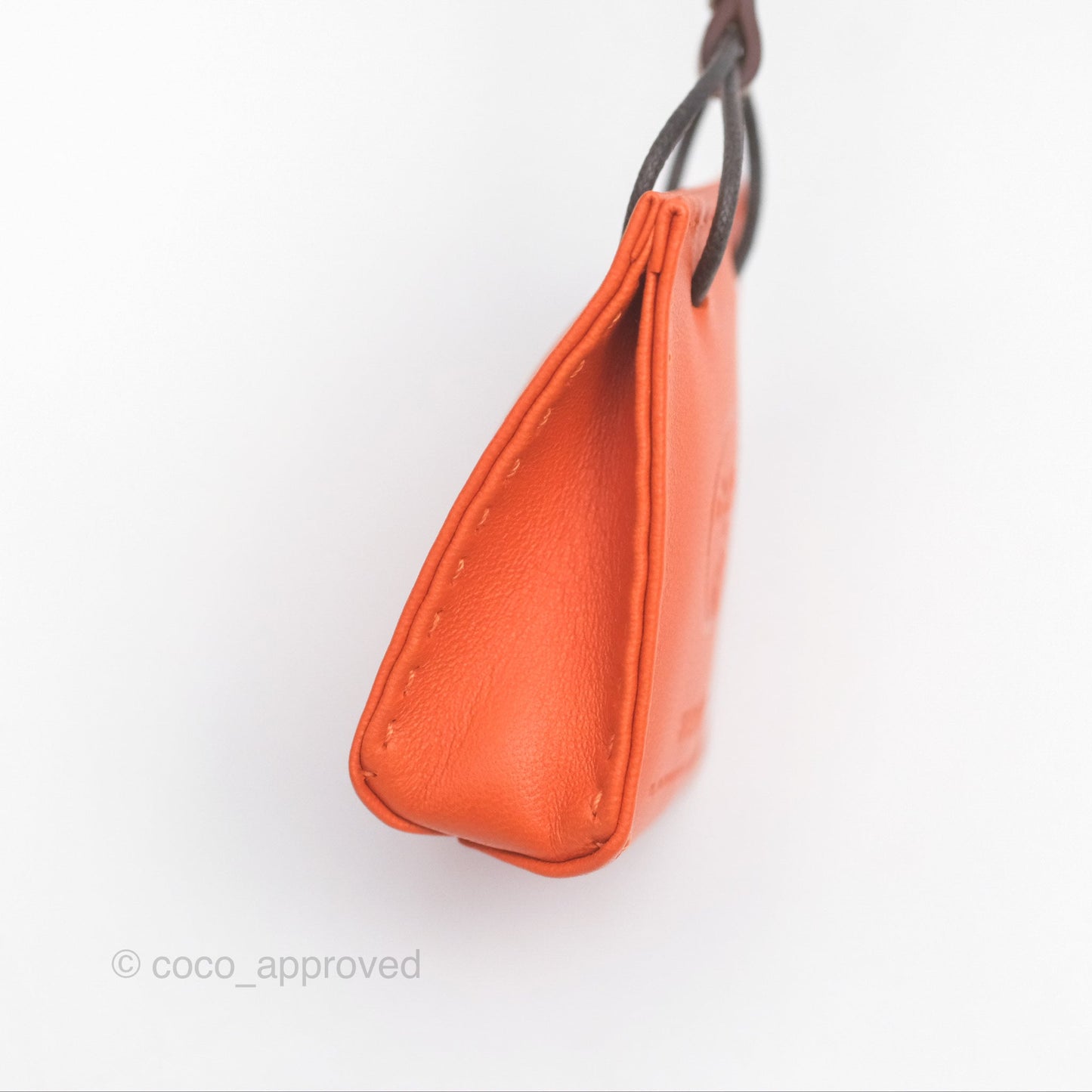 Hermès Orange Shopping Bag Charm