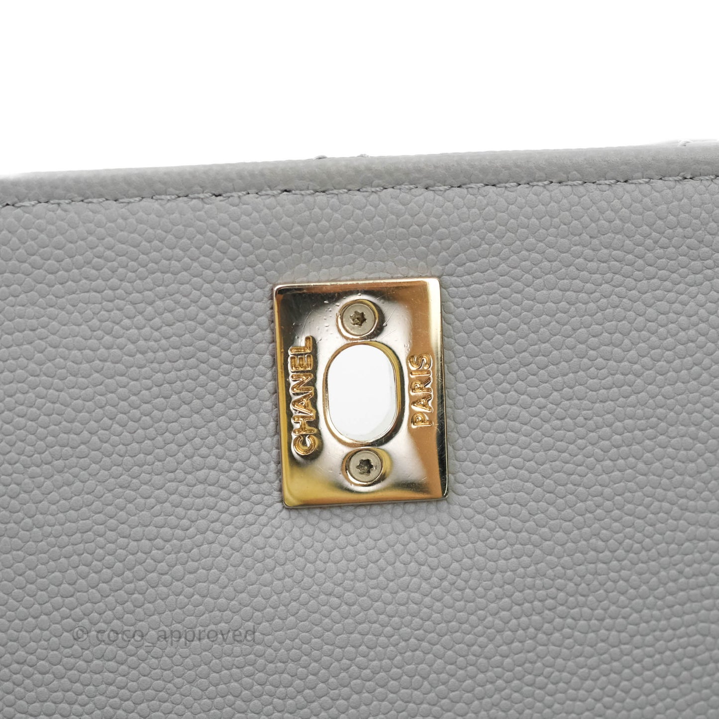 Chanel Quilted Small Business Affinity Flap Grey Caviar Gold Hardware