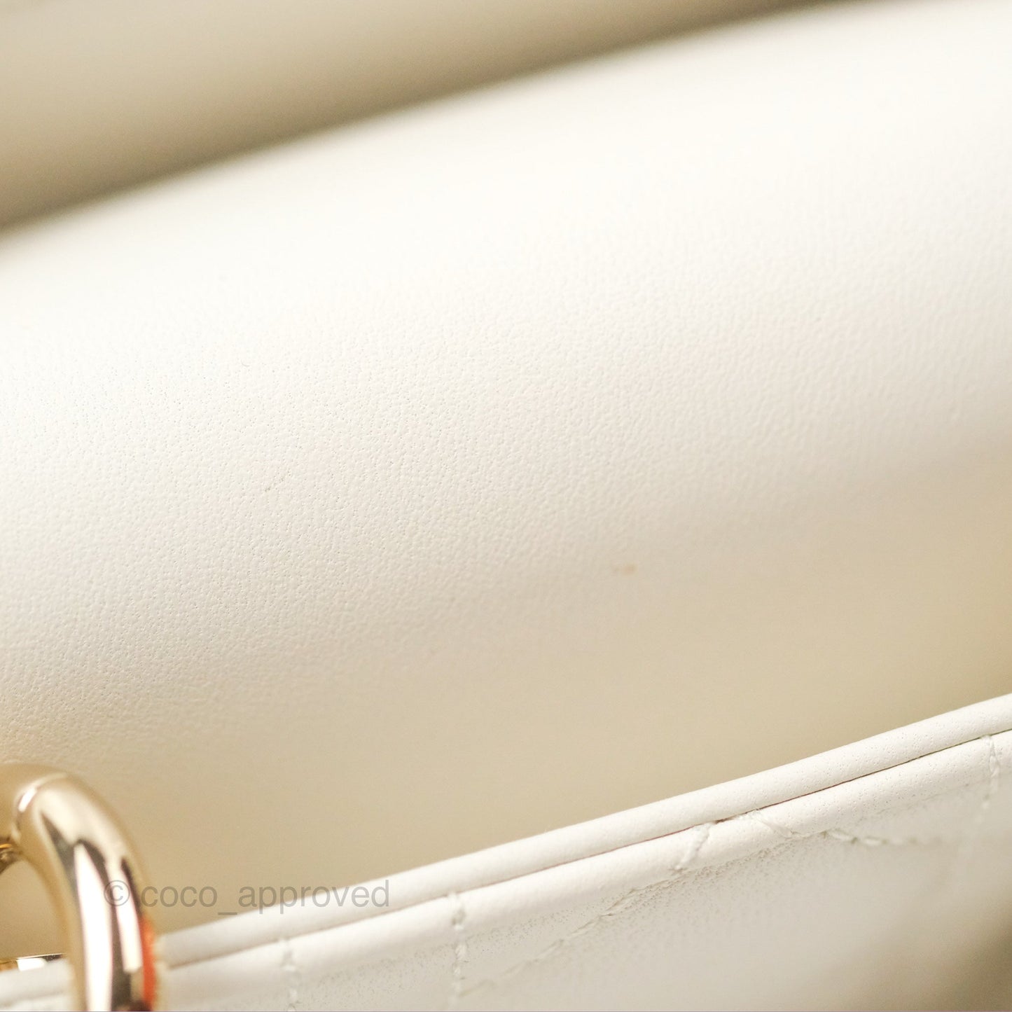 Dior Small Lady D-Joy Bag Ivory White Lambskin Cannage Gold Hardware