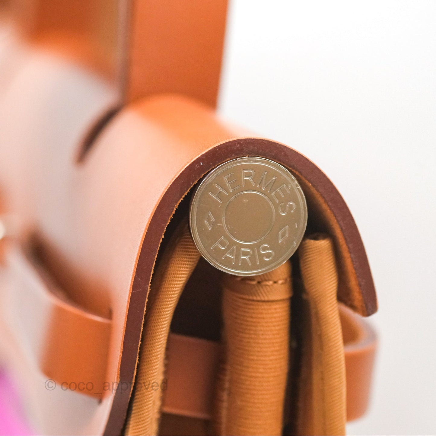 Hermès Herbag Zip 31 Dune Magnolia Fauve Canvas Palladium Hardware