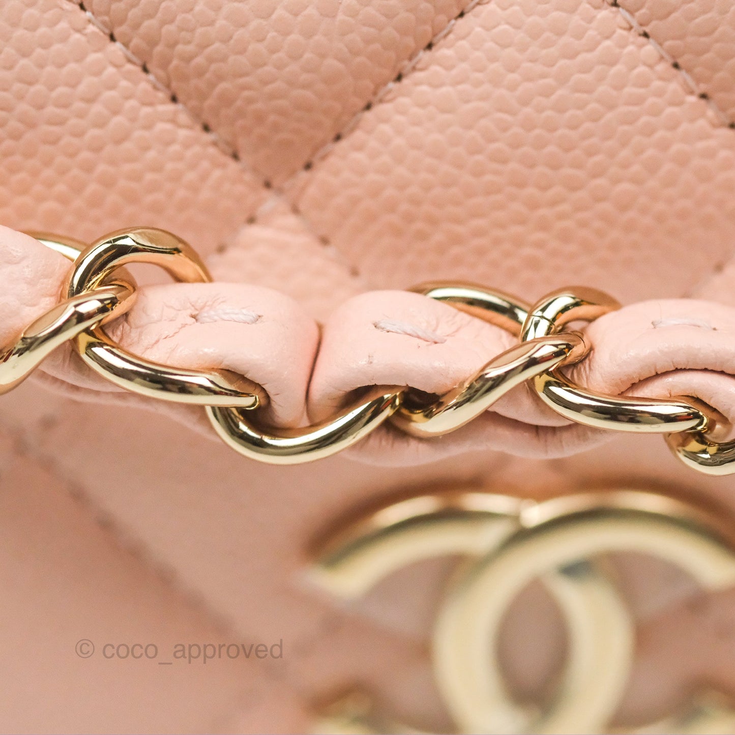 Chanel Mini Bucket Tote Pink Caviar Gold Hardware 22S