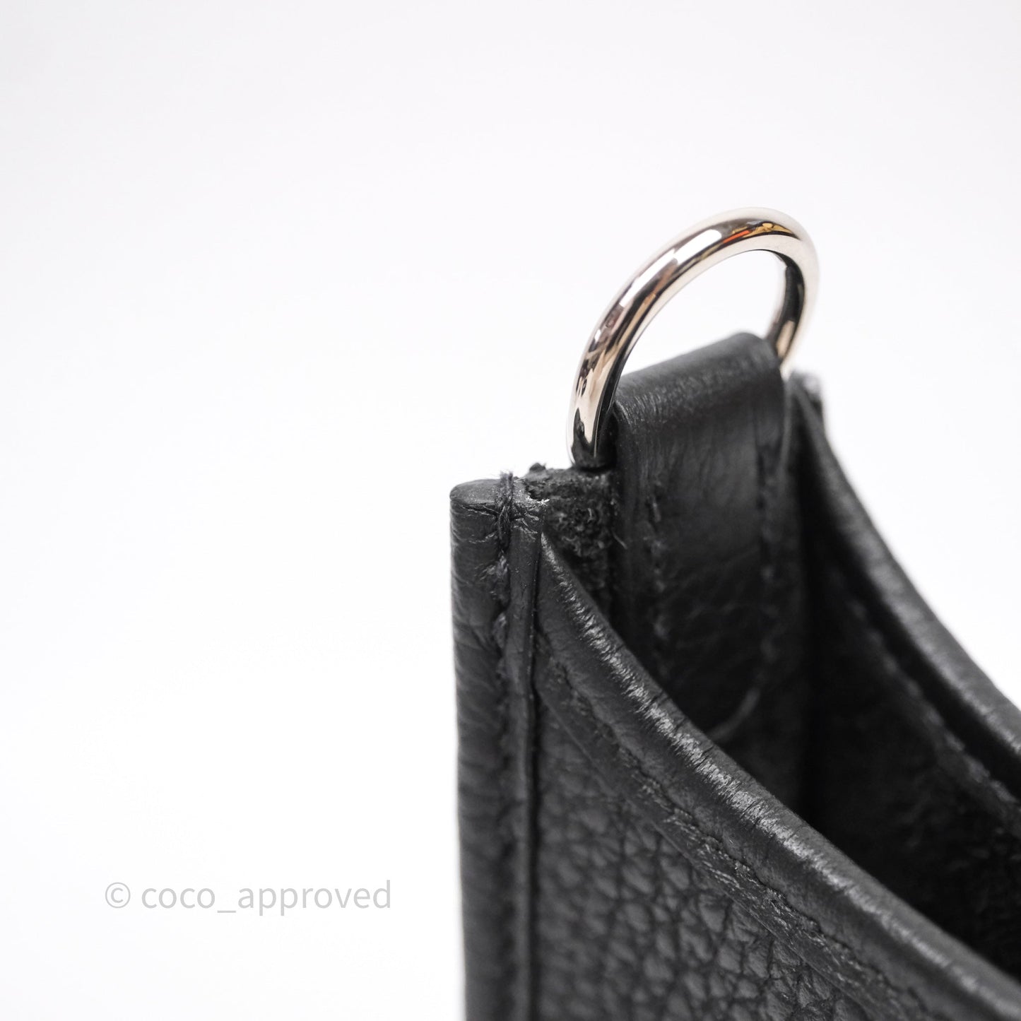 Hermès Mini Evelyne 16 Noir 89 Clemence Palladium Hardware