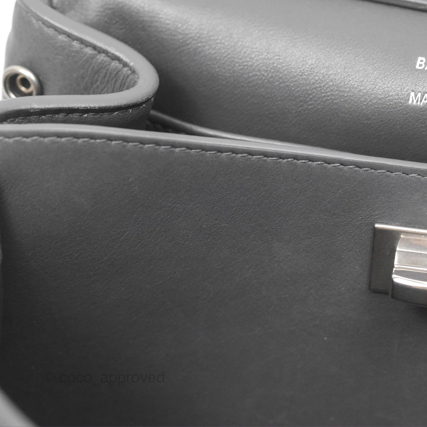 Balenciaga Rodeo Mini in Grey Smooth Calfskin Antique Silver Hardware