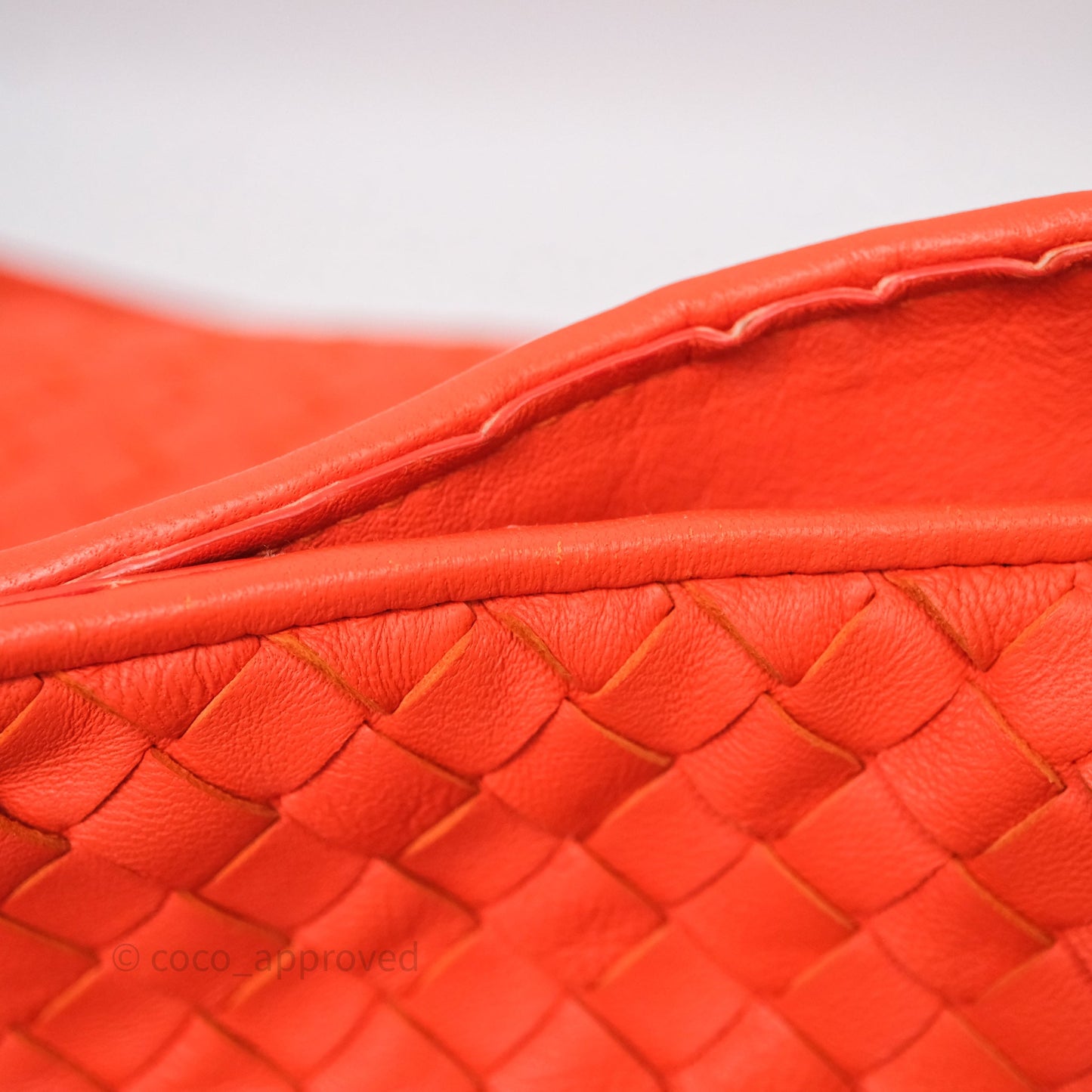 Bottega Veneta Nappa Intrecciato Parachute Tote Bag Orange