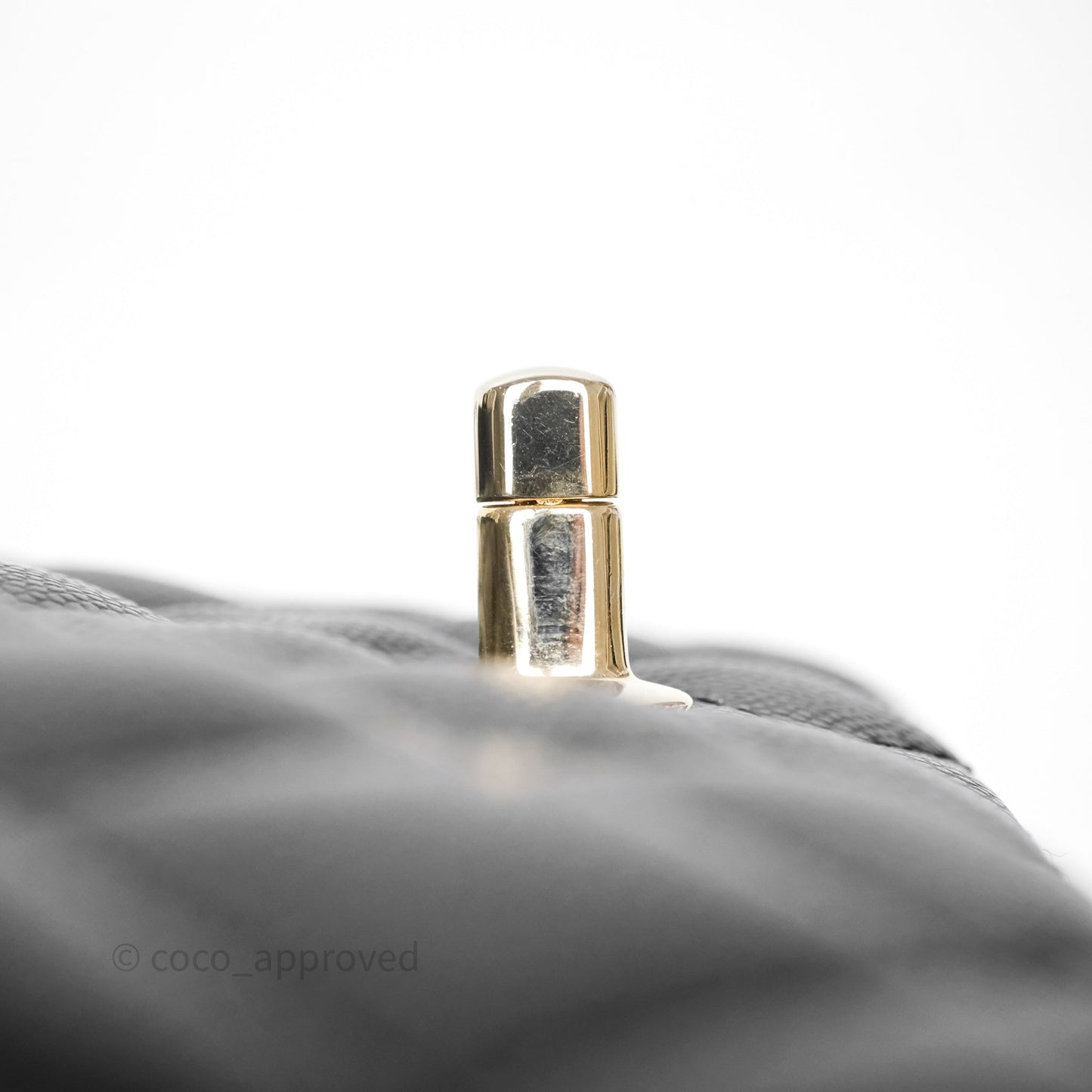 Chanel Mini Square Black Caviar Gold Hardware