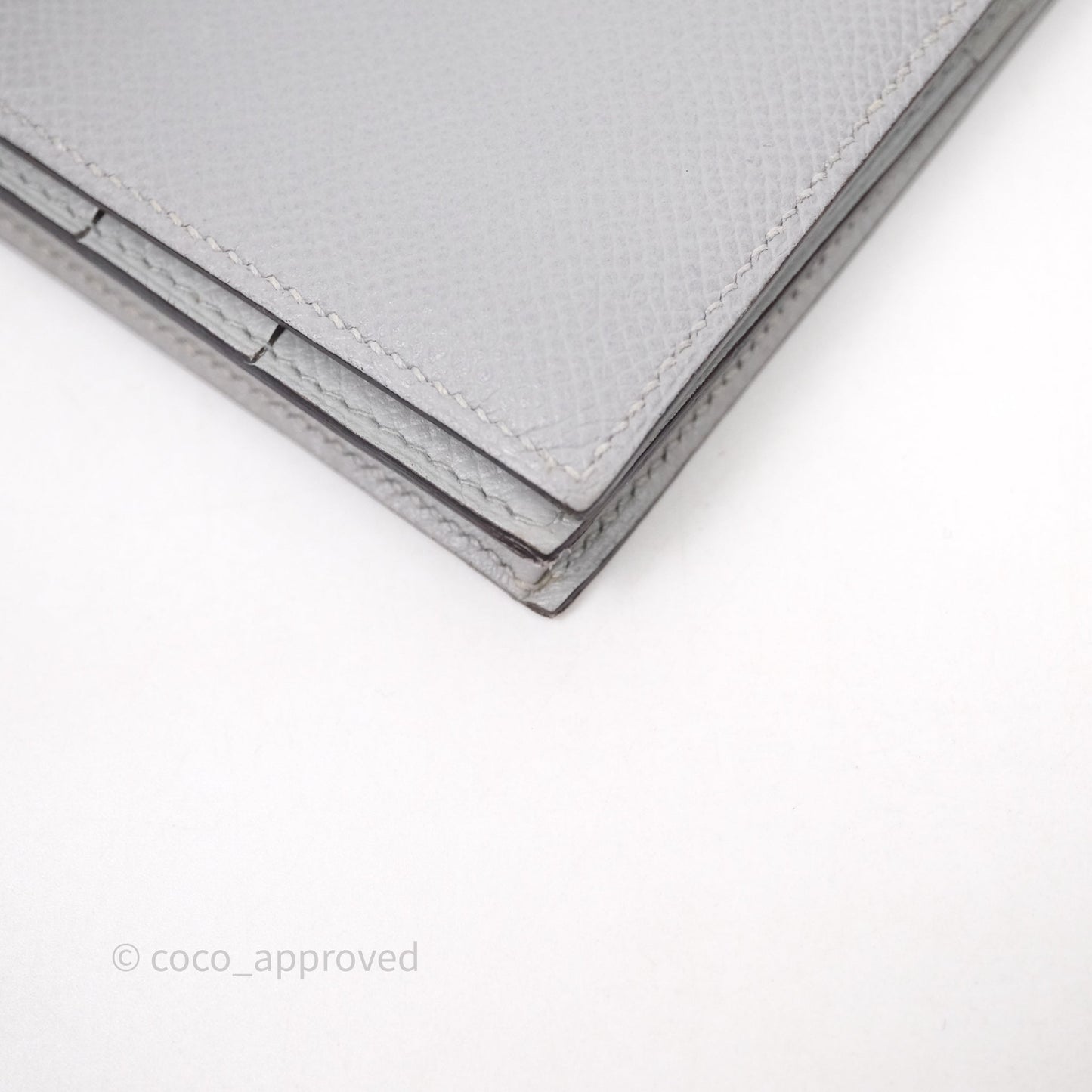 Hermès Bearn Long Wallet Gris Epsom Palladium Hardware