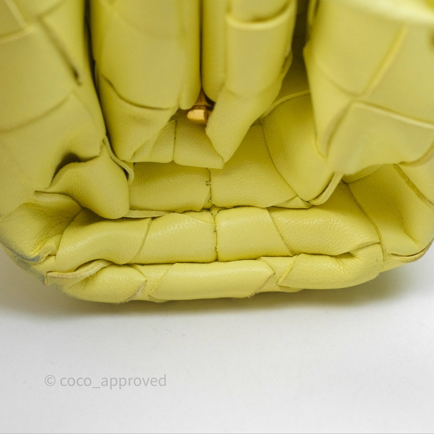 Bottega Veneta Nappa Intrecciato The Mini Pouch Yellow