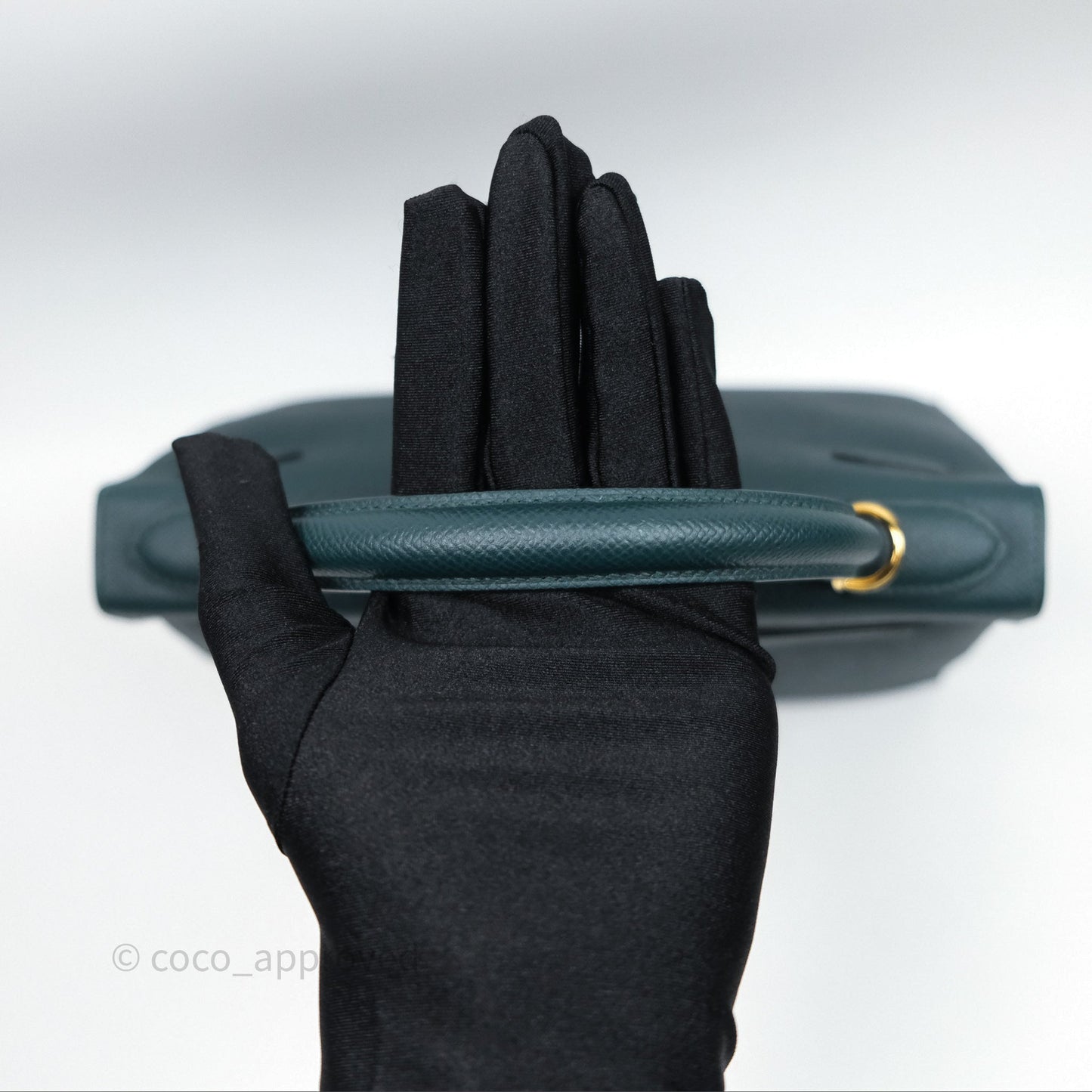Hermès Kelly 28 Sellier Vert Cypres 6O Epsom Gold Hardware