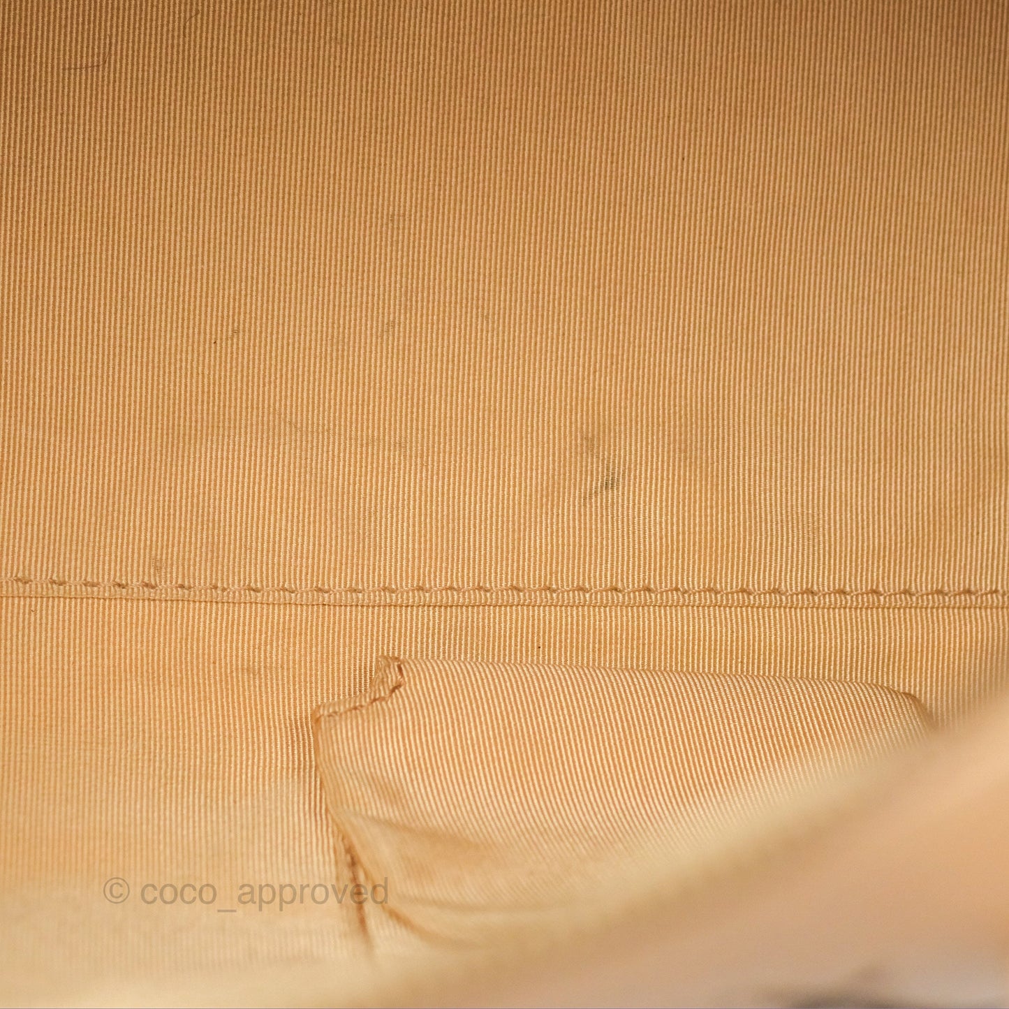 Chanel Contrast Stitch Surpique Bowler Bag Beige Calfskin Matte Black Hardware