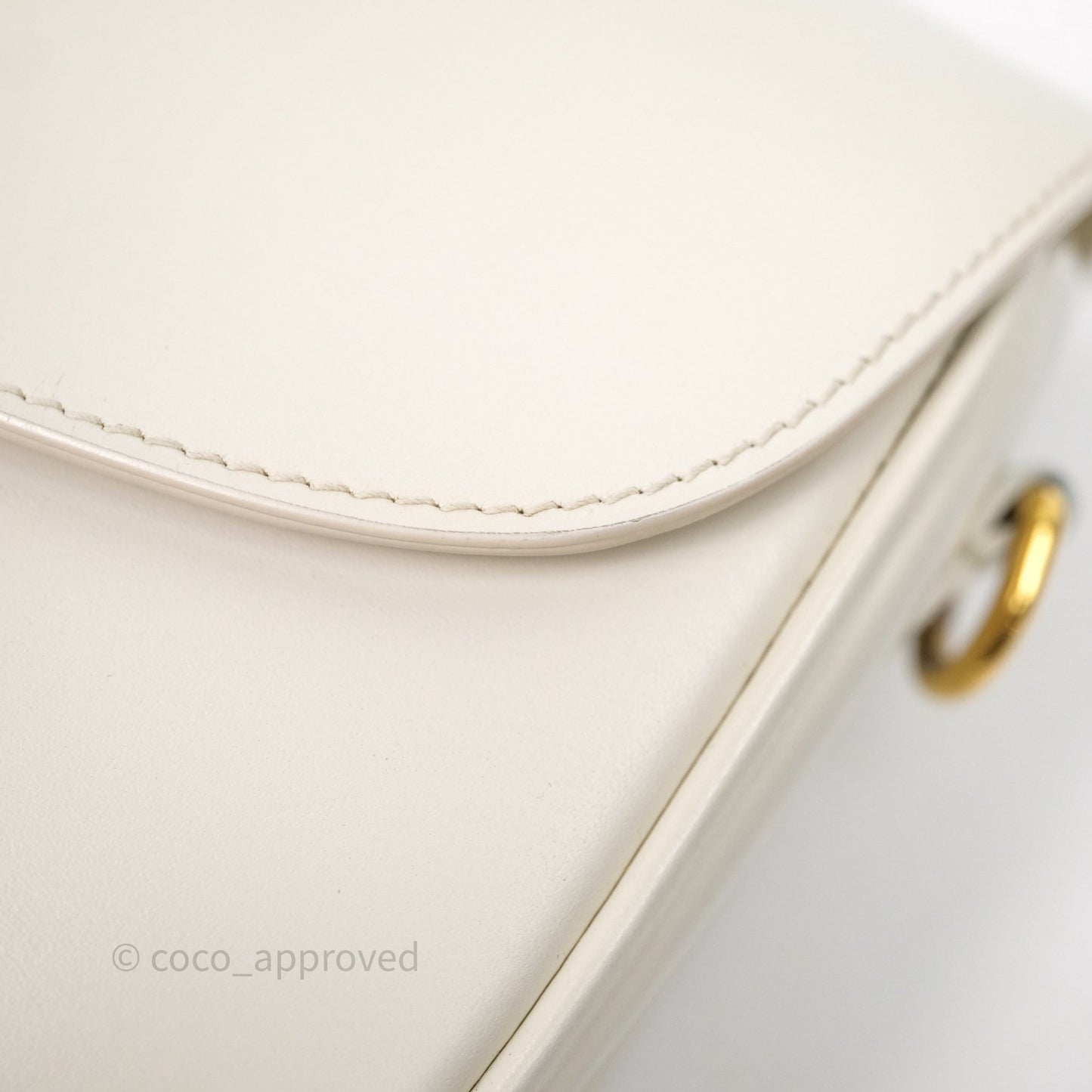 Dior Medium Bobby Bag Off White Calfskin Gold Hardware