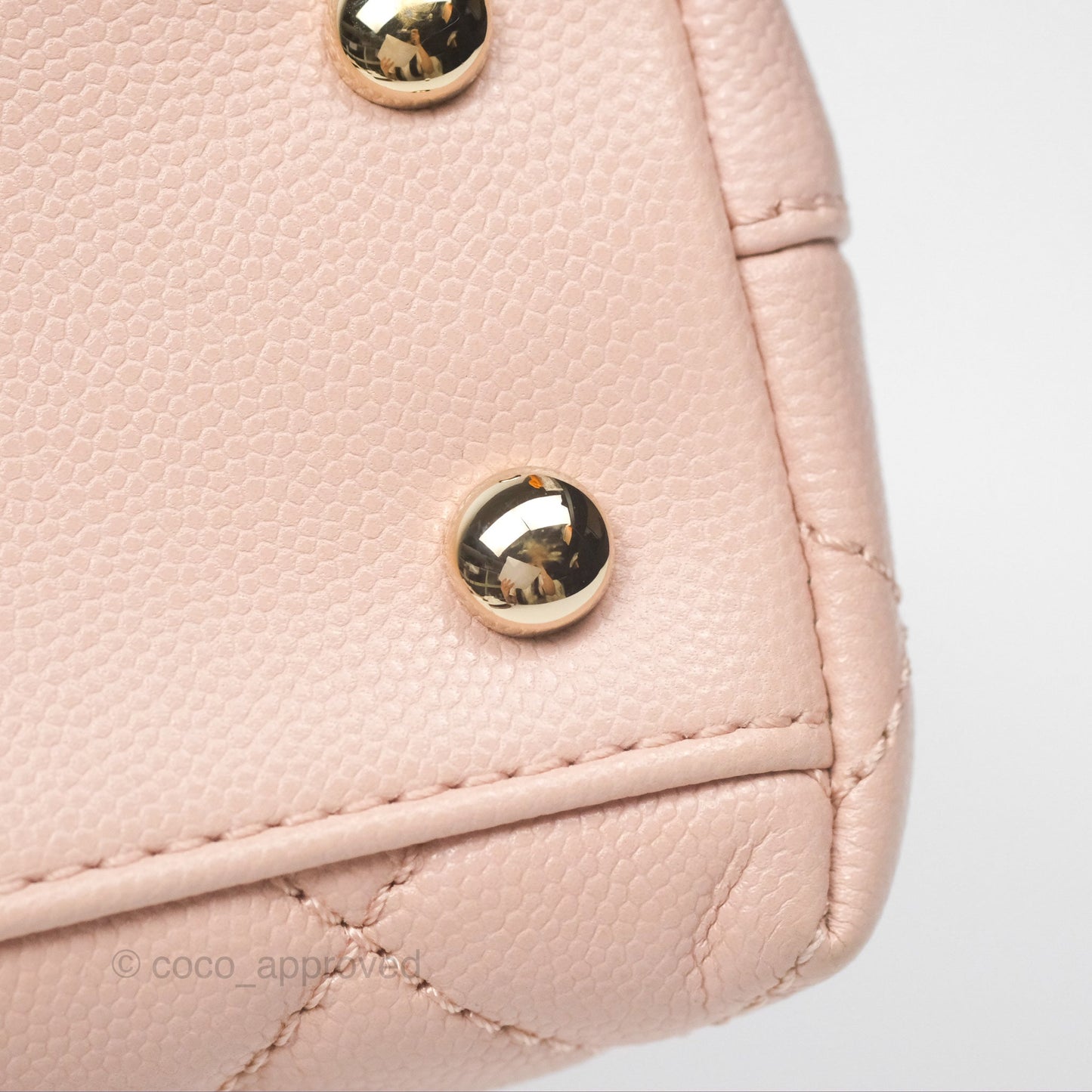 Chanel Small Coco Handle Light Pink Caviar Gold Hardware
