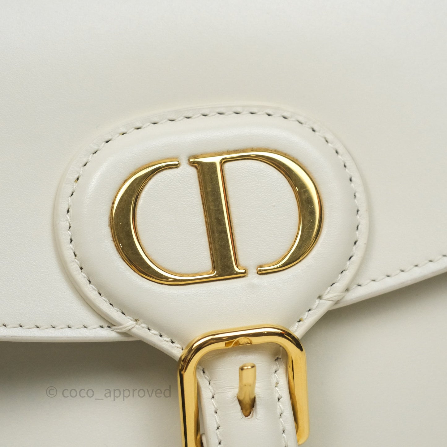 Christian Dior Medium Bobby Flap White Box Calfskin