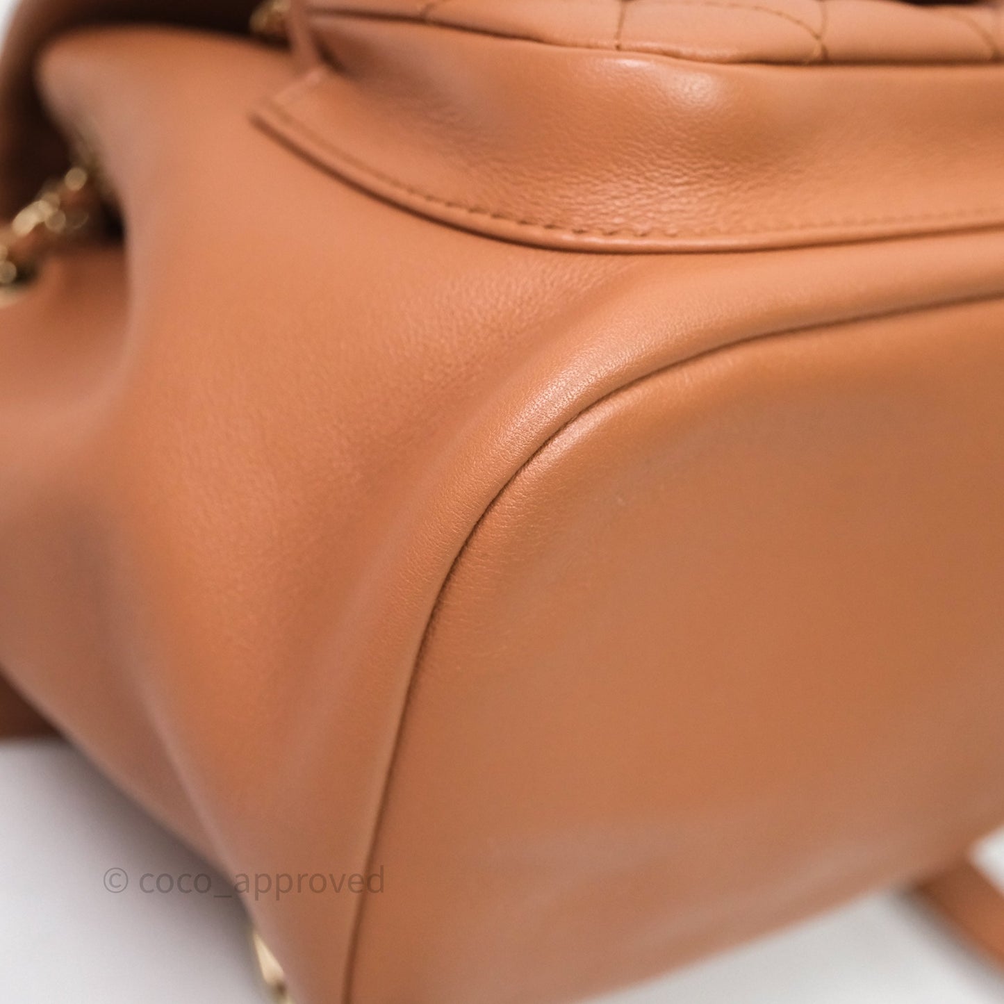 Chanel Small Duma Drawstring Backpack Camel Calfskin