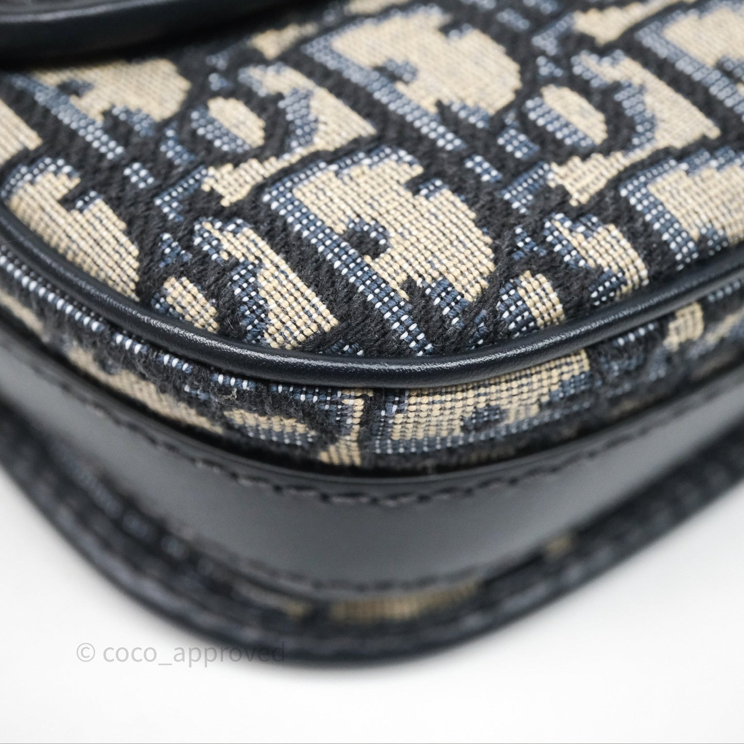 Christian Dior Bobby East-West Bag Blue Oblique Jacquard Canvas