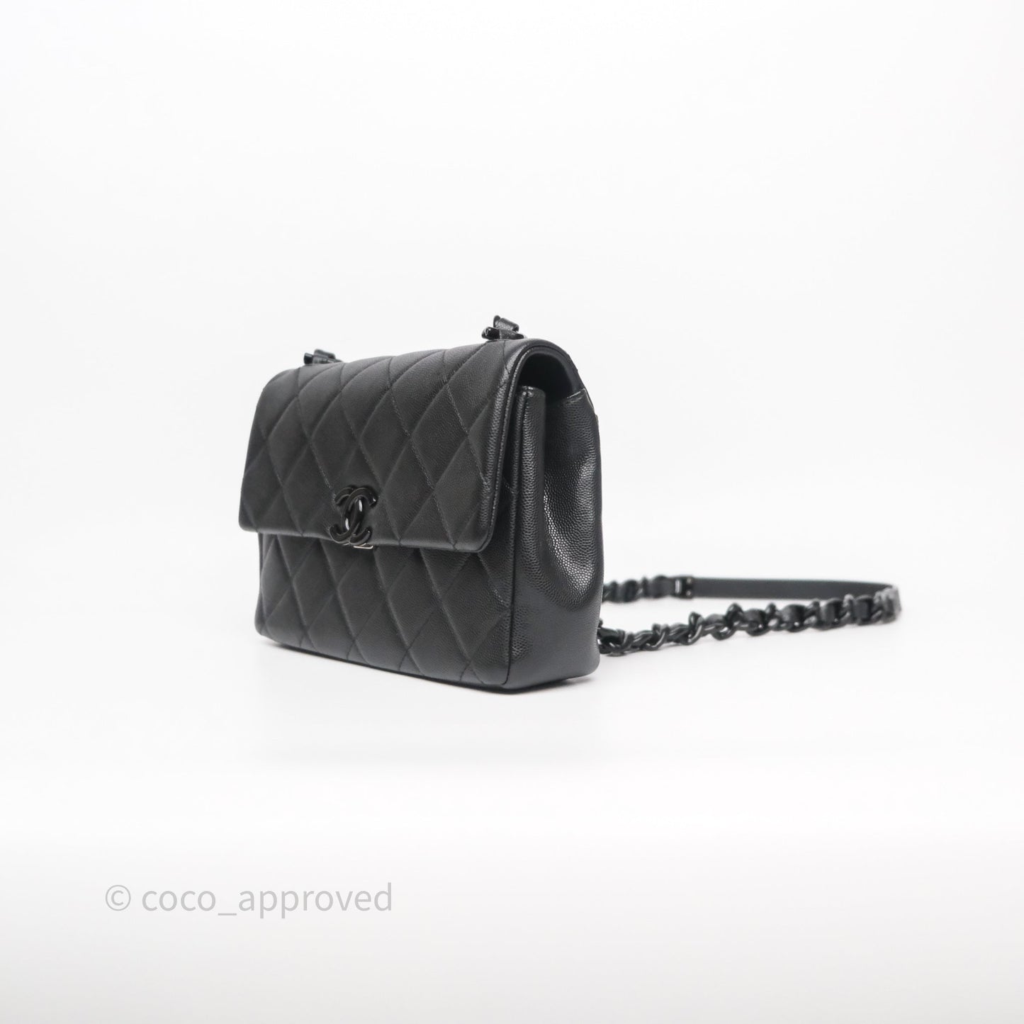 Chanel Quilted My Everything Medium Flap Bag So Black Caviar Incognito Hardware