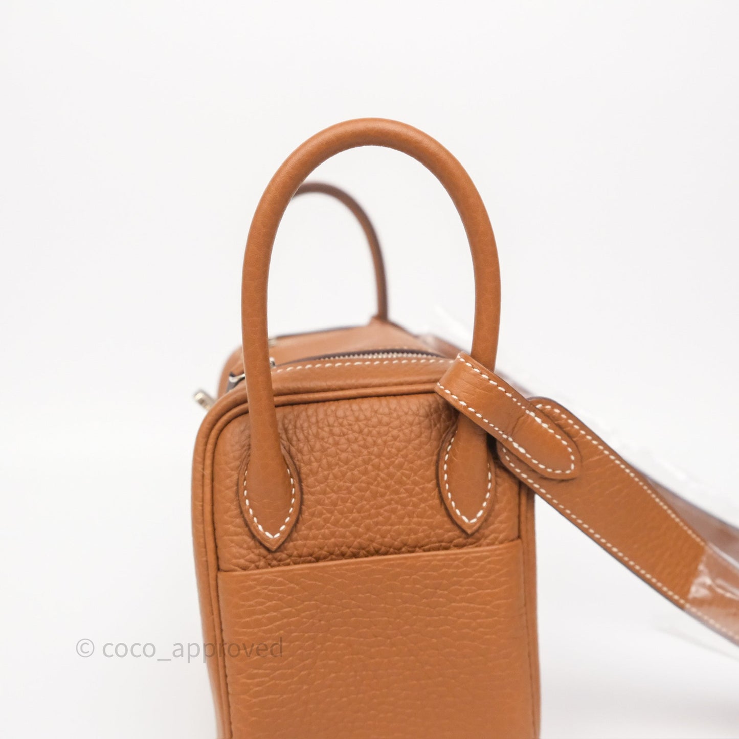 Hermès Mini Lindy 20 Gold 37 Clemence Palladium Hardware