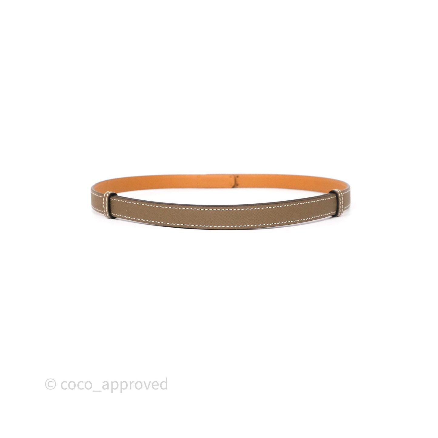 Hermès Kelly Buckle Belt Etoupe Epsom Gold Hardware