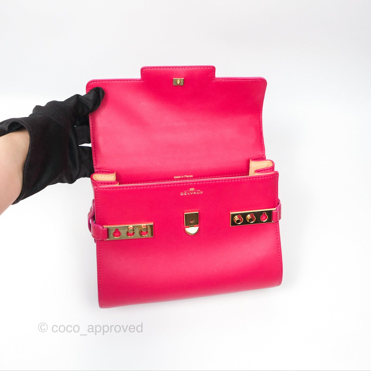 Delvaux Tempête Mini in Silky Calf Framboise
