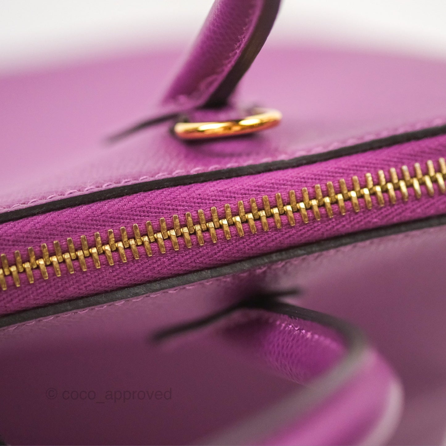 Hermès Bolide 1923 31 Purple Epsom Palladium Hardware