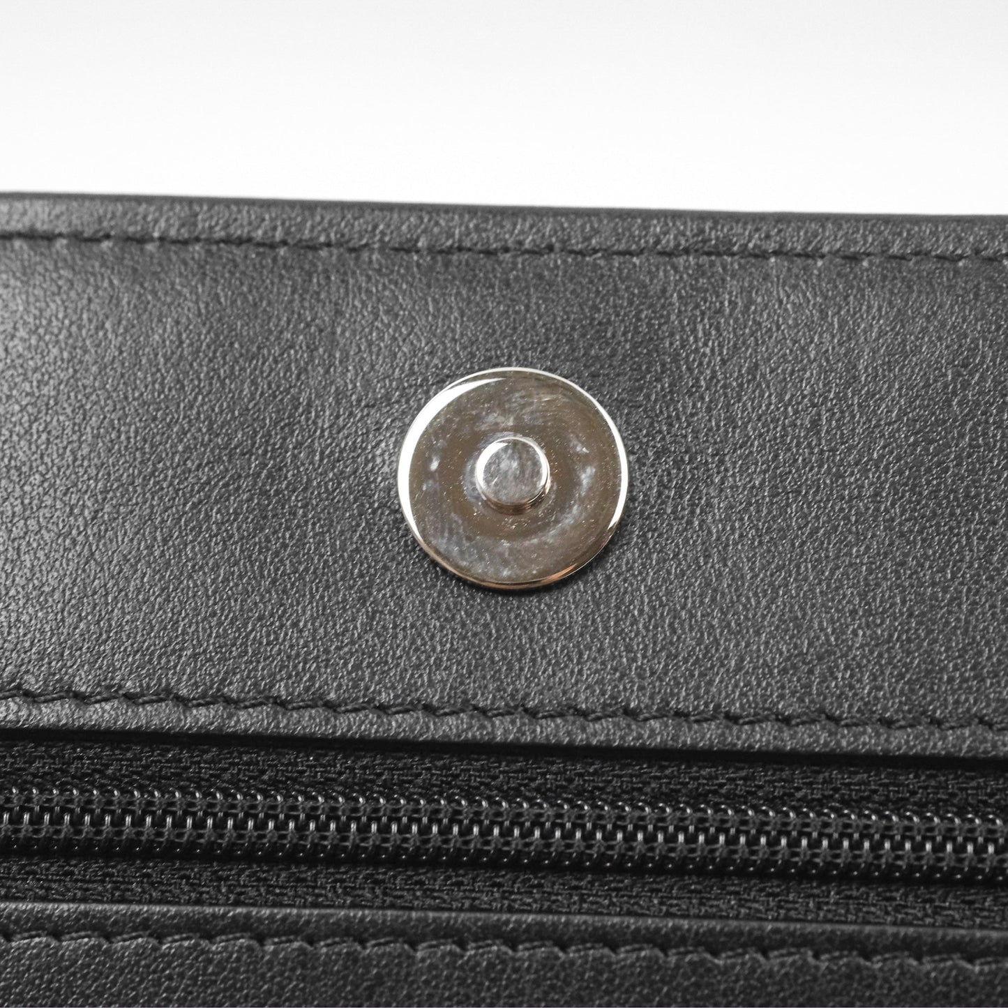 Chanel Chevron Boy Wallet on Chain WOC Black Caviar Silver Hardware