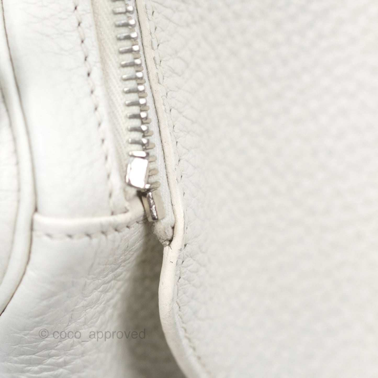 Hermès Lindy 30 White Clemence Palladium Hardware