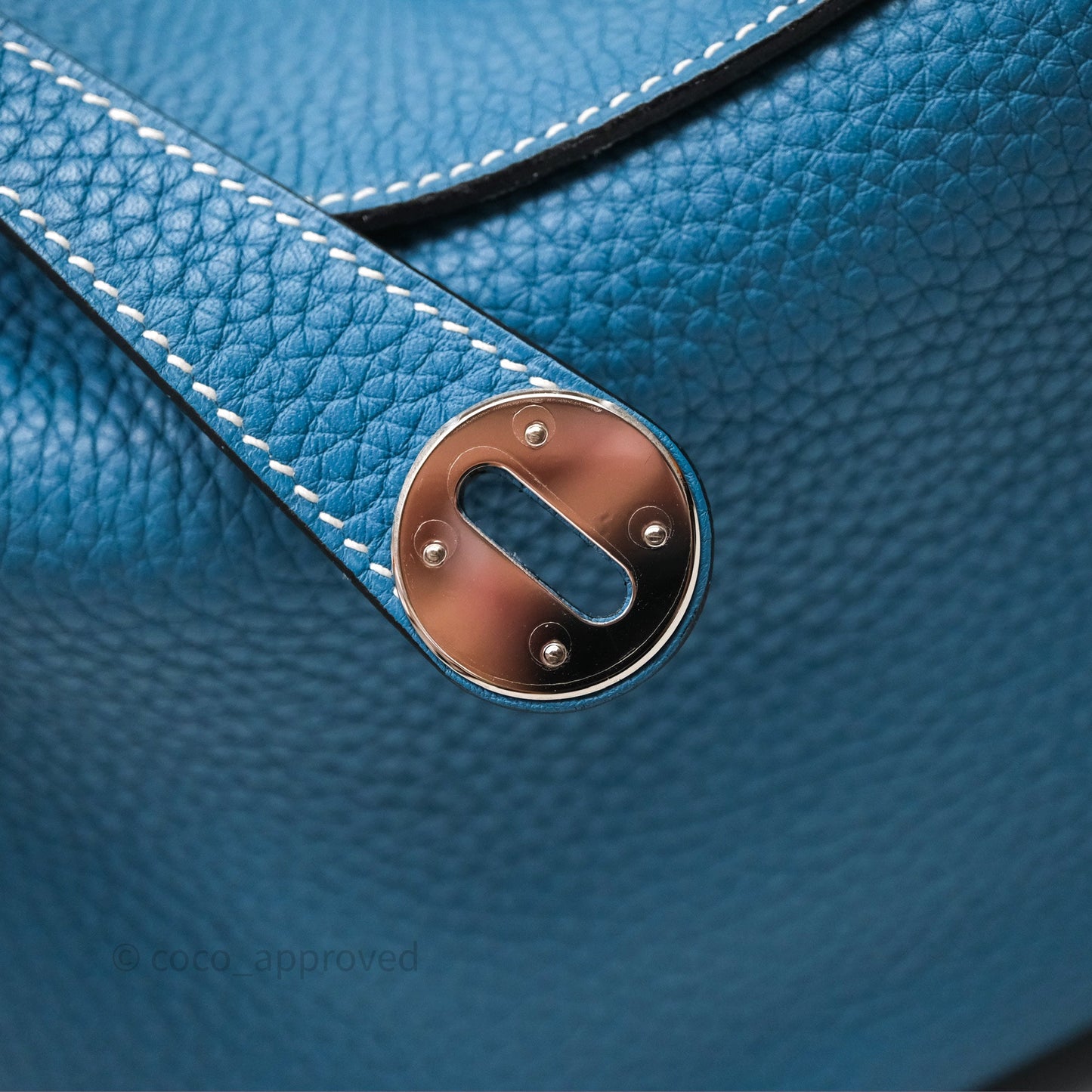 Hermès Lindy 30 Bleu Jean 75 Clemence Palladium Hardware