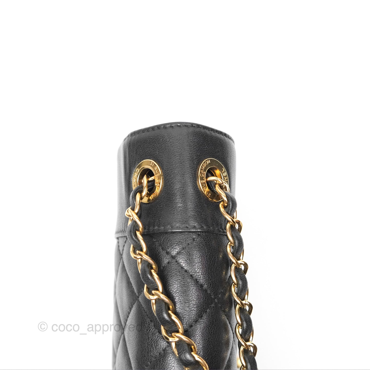 Chanel Mademoiselle Flap Bag Black Calfskin Gold Hardware