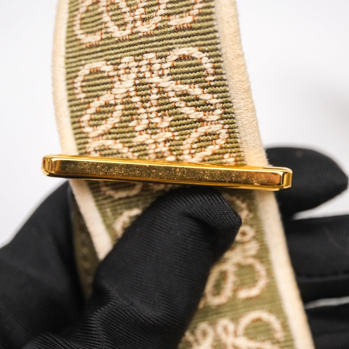 Loewe Mini Gate Dual Bag Soft Calfskin & Jacquard Strap Autumn Green