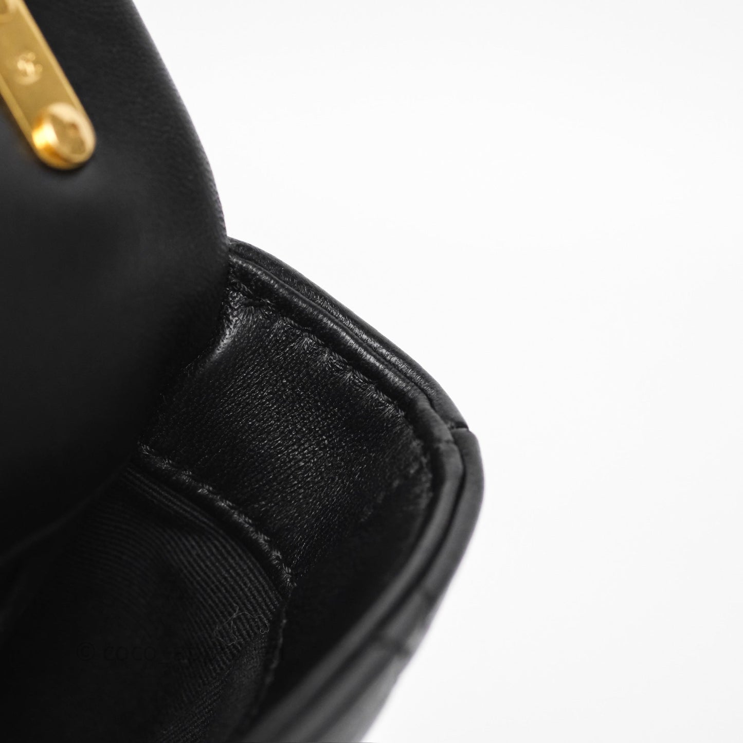 Chanel Small Funky Town Black Lambskin Aged Gold Hardware