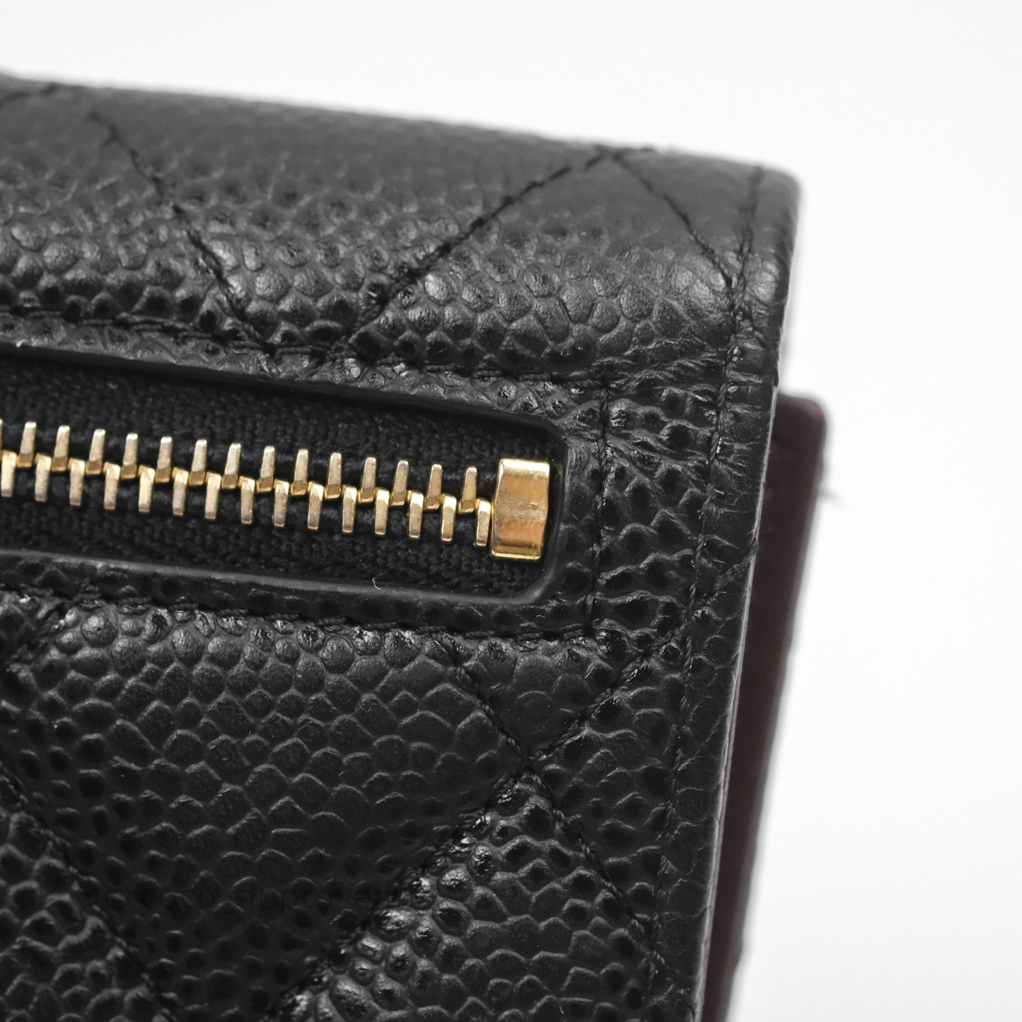 Chanel Classic Short Flap Wallet Black Caviar Gold Hardware
