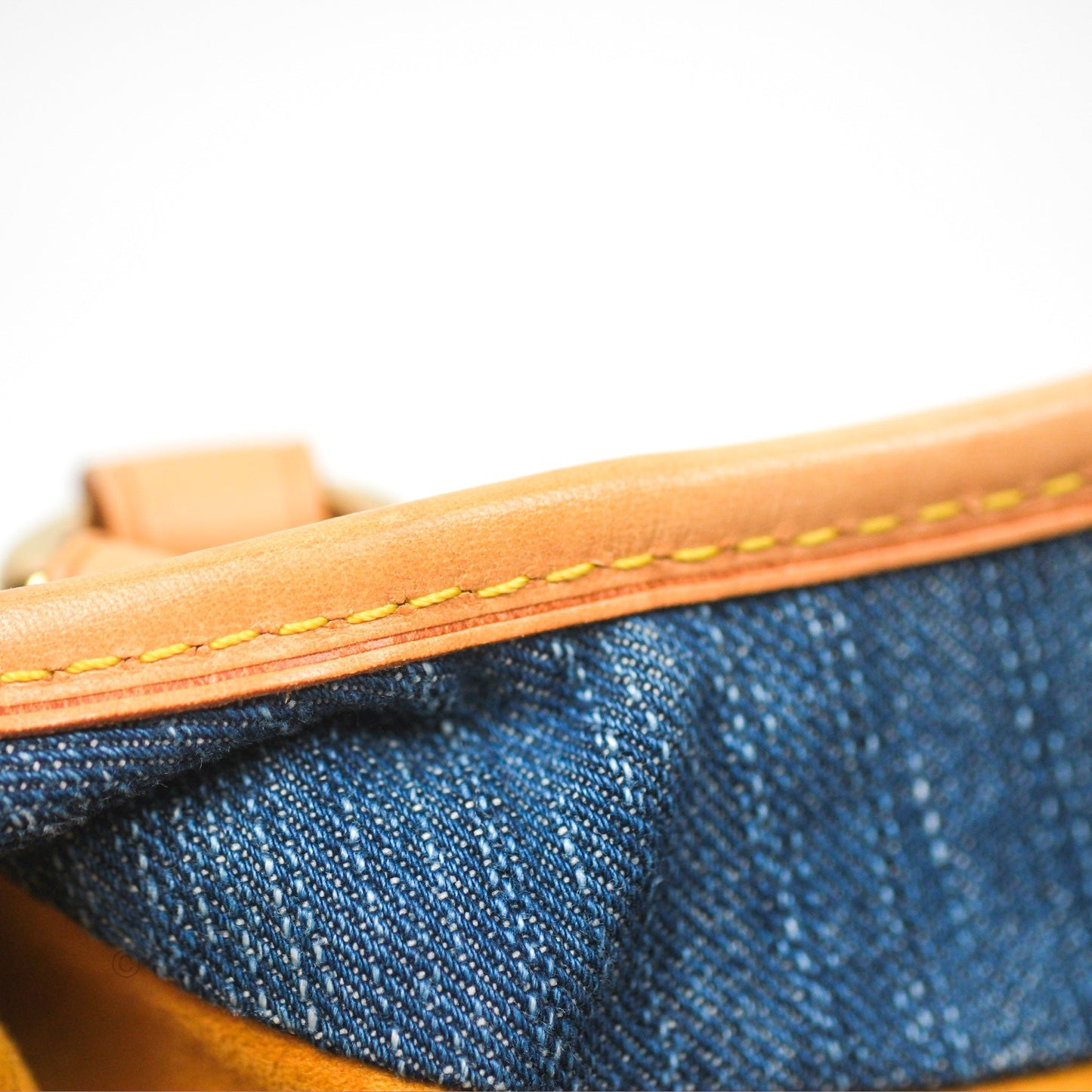 Louis Vuitton Vintage Pleaty Denim Monogram Gold Hardware
