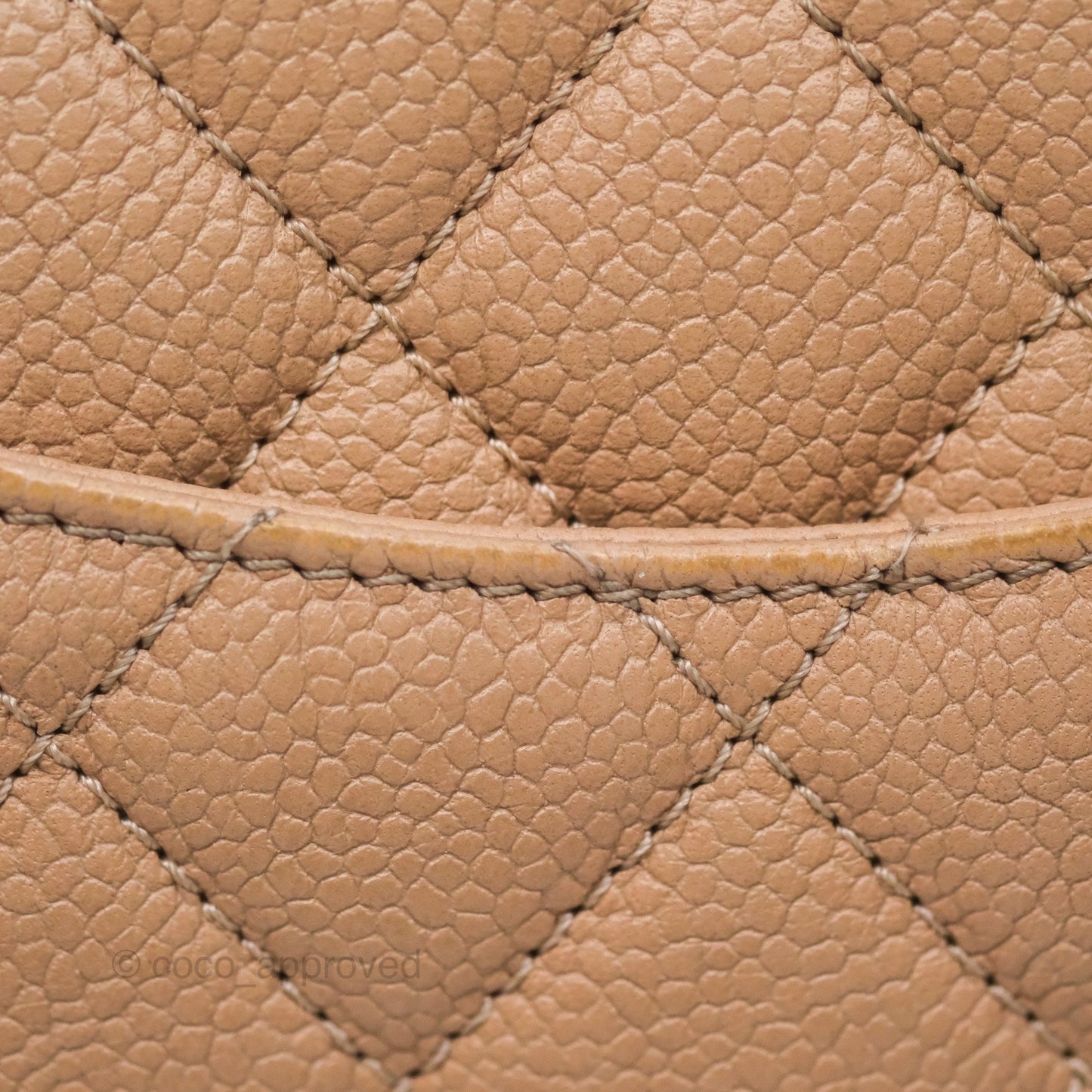 Chanel Small CC Filigree Flap Quilted Beige Black Caviar