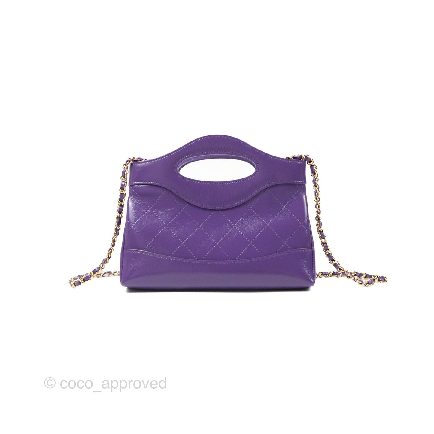 Chanel Nano 31 Purple Gold Hardware 24C