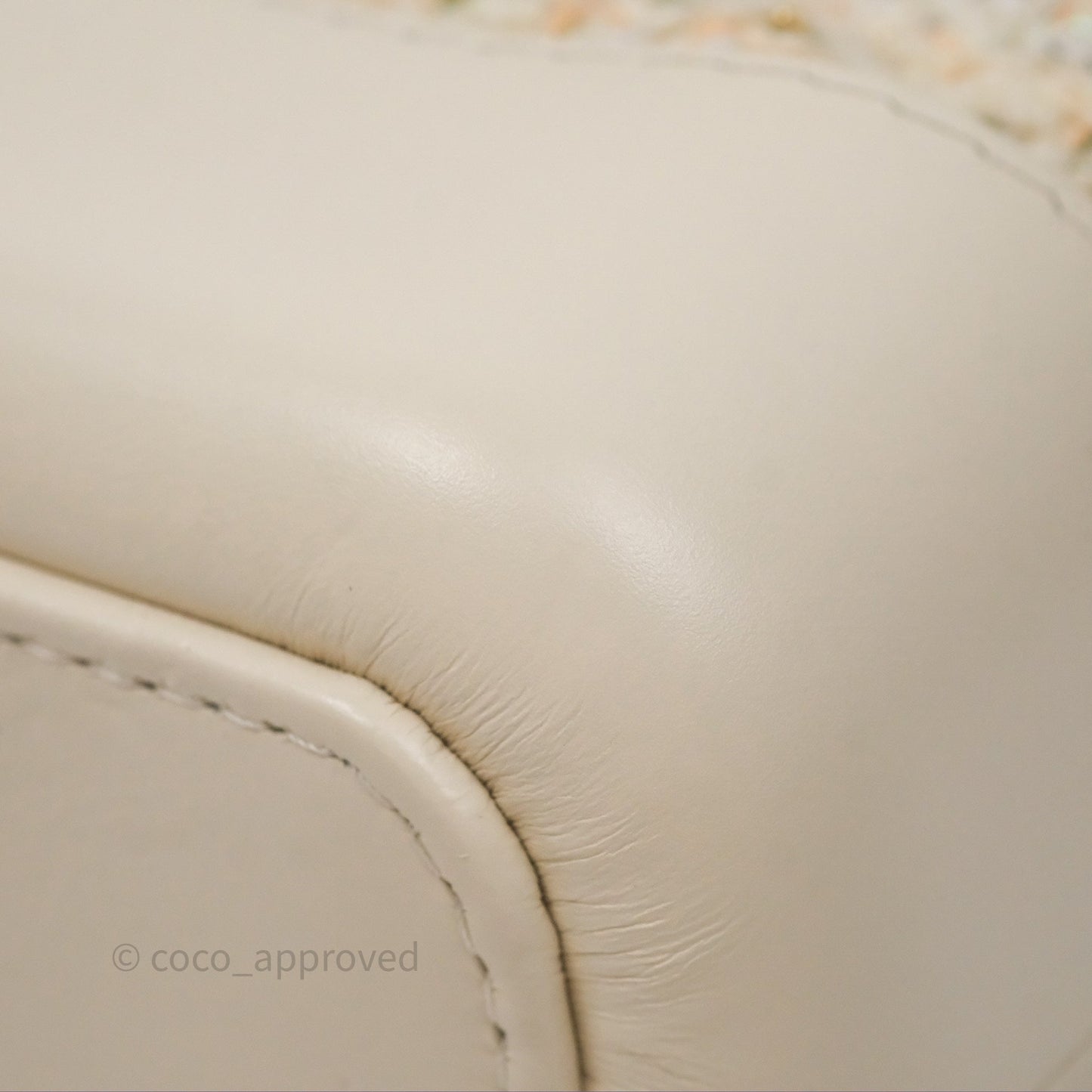 Chanel Small Gabrielle Hobo Quilted Ivory Tweed Aged Calfskin