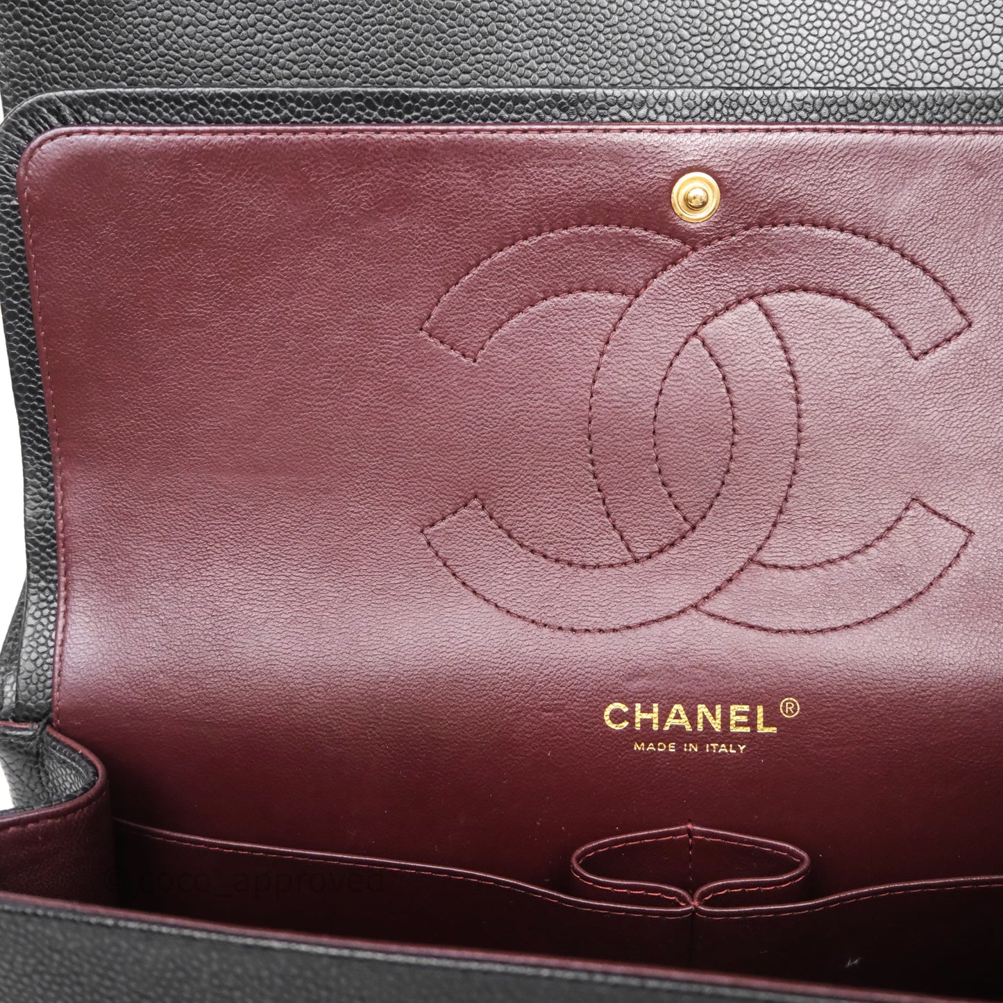 Chanel Jumbo Double Flap Black Caviar Gold Hardware⁣⁣