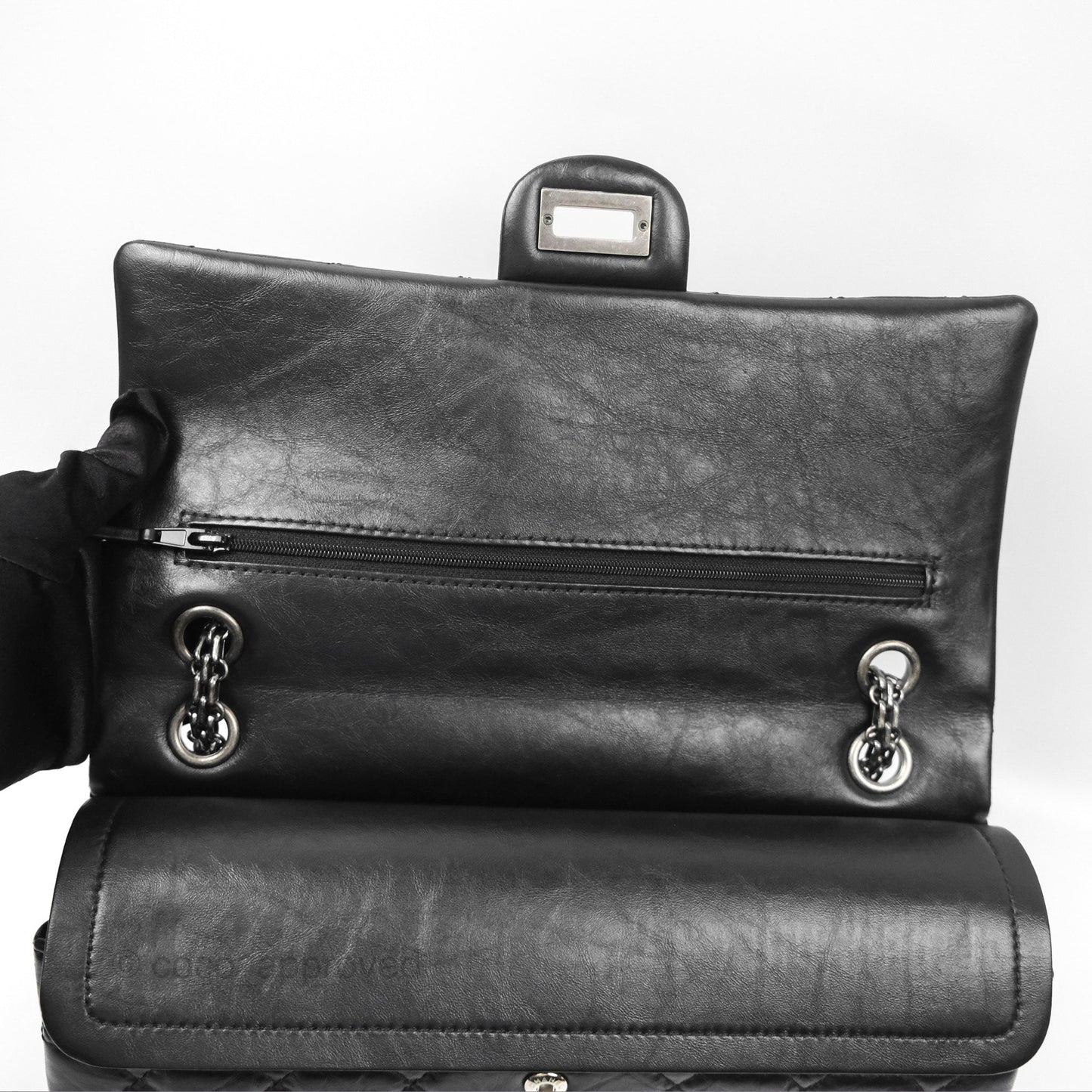 Chanel Reissue 226 Quilted Black Aged Calfskin Ruthenium Hardware