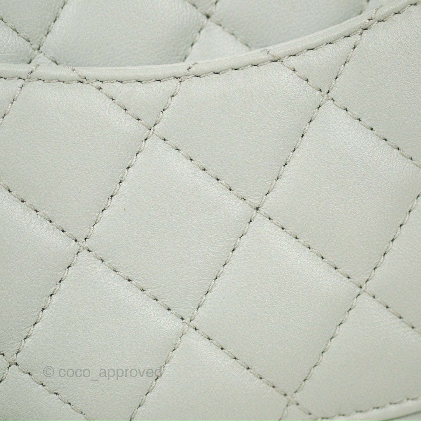Chanel Quilted Mini Square Flap with Camellia Adjustable Chain Blue Clair Lambskin 23S