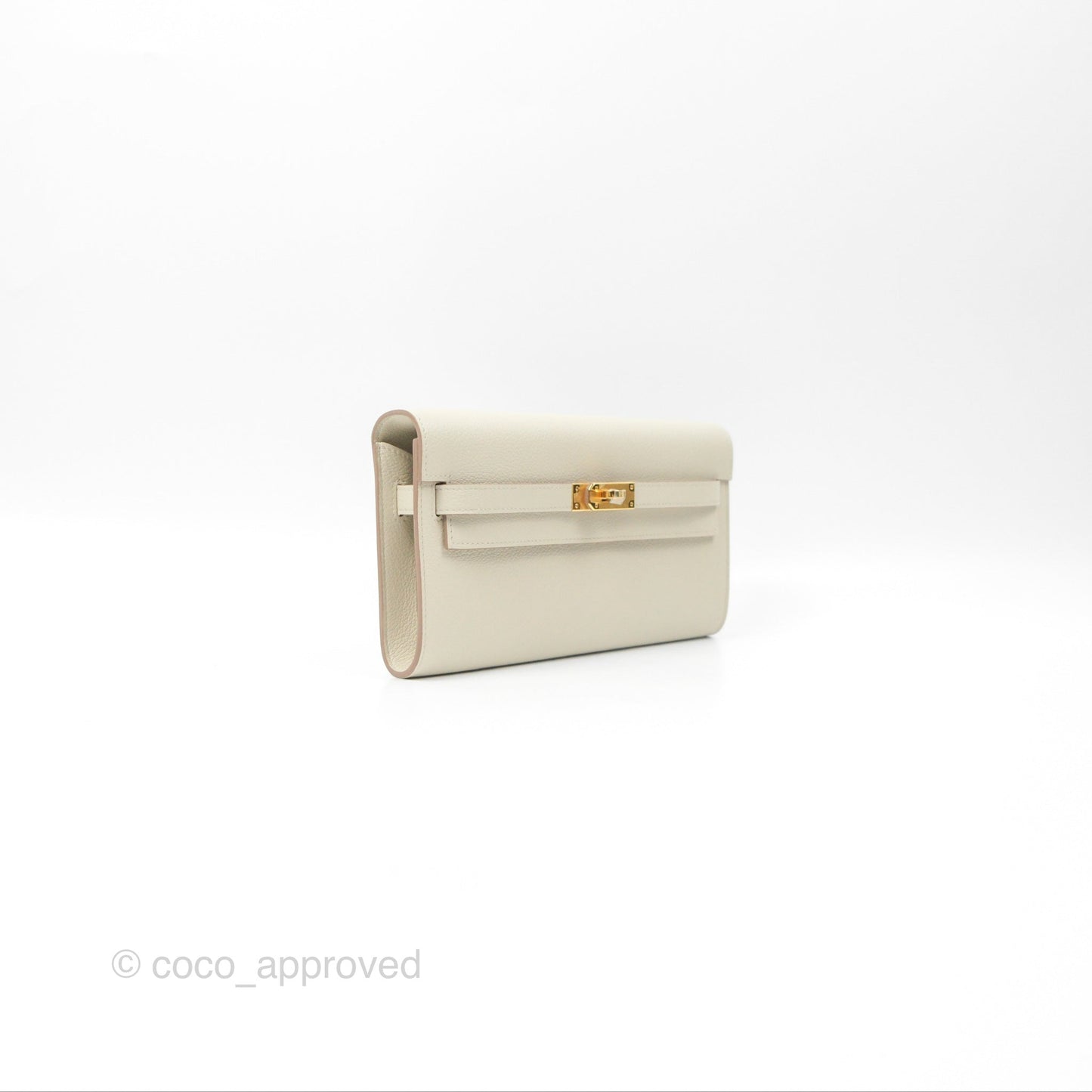 Hermès Kelly To Go Wallet Beton Evercolor Gold Hardware