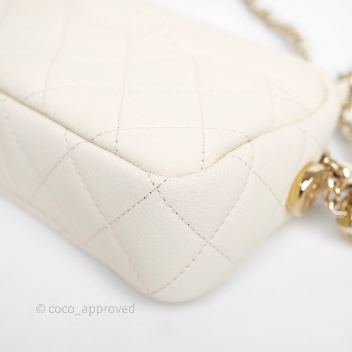 Chanel Mini Camera Bag Light Beige Caviar Gold Hardware