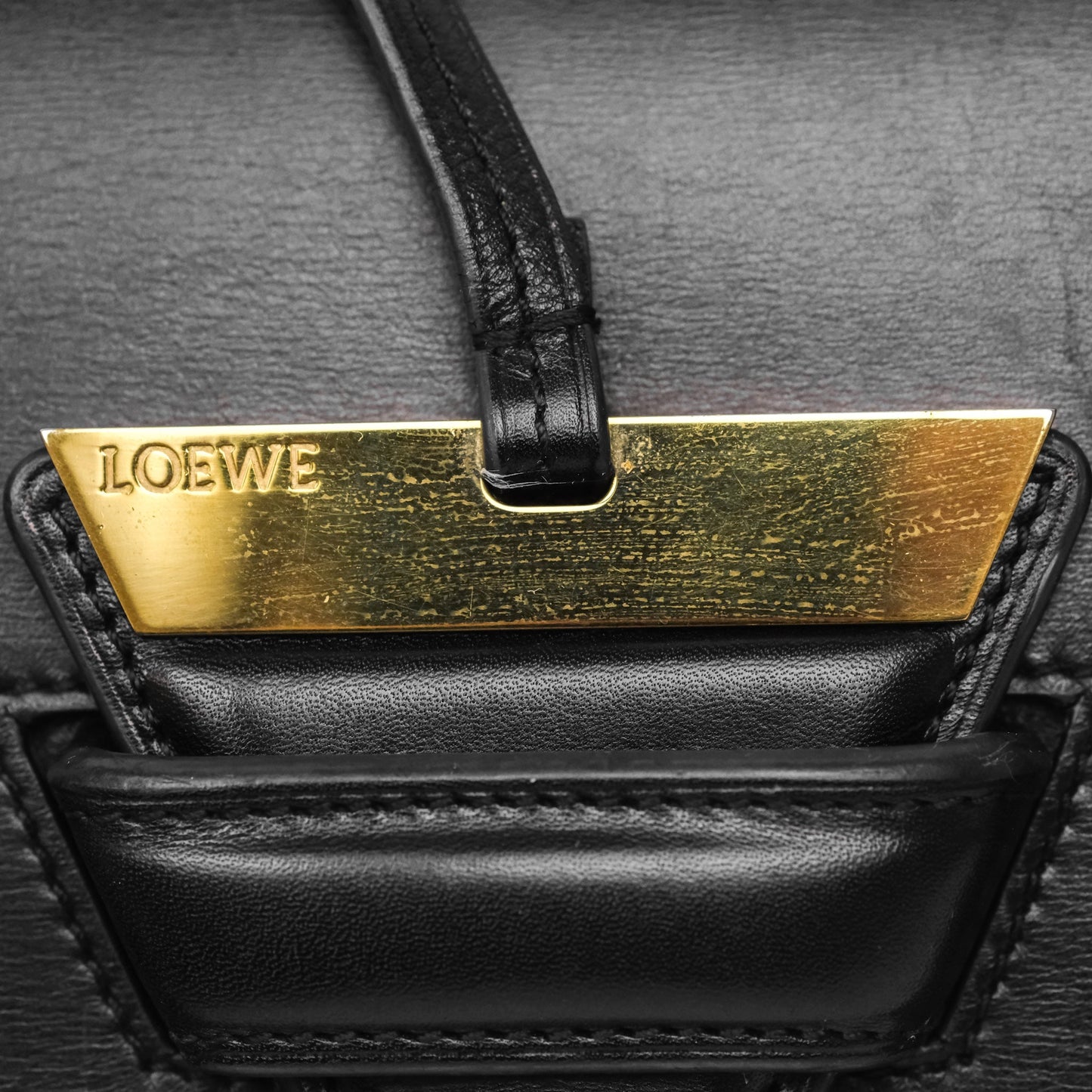 Loewe Medium Barcelona Shoulder Bag Black Calfskin