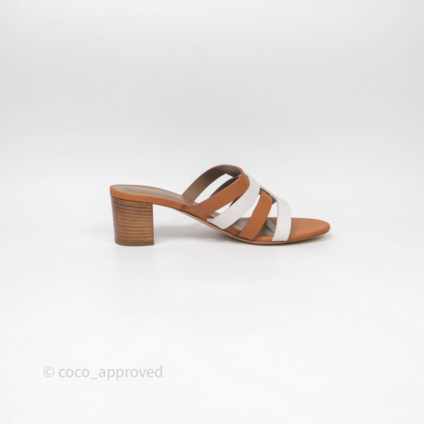 Hermes Amica Sandal Blanc/Naturel Size 38.5