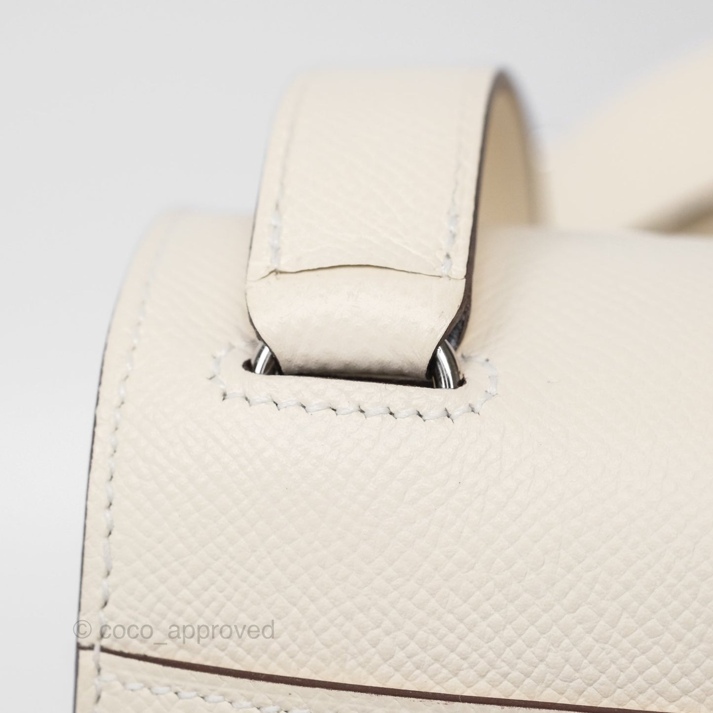 Hermès Della Cavalleria Mini Bag Nata I2 Epsom Palladium Hardware
