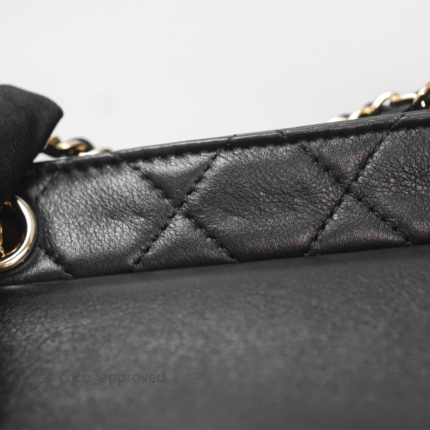 Chanel Quilted Large Duma Drawstring Backpack Black Calfskin