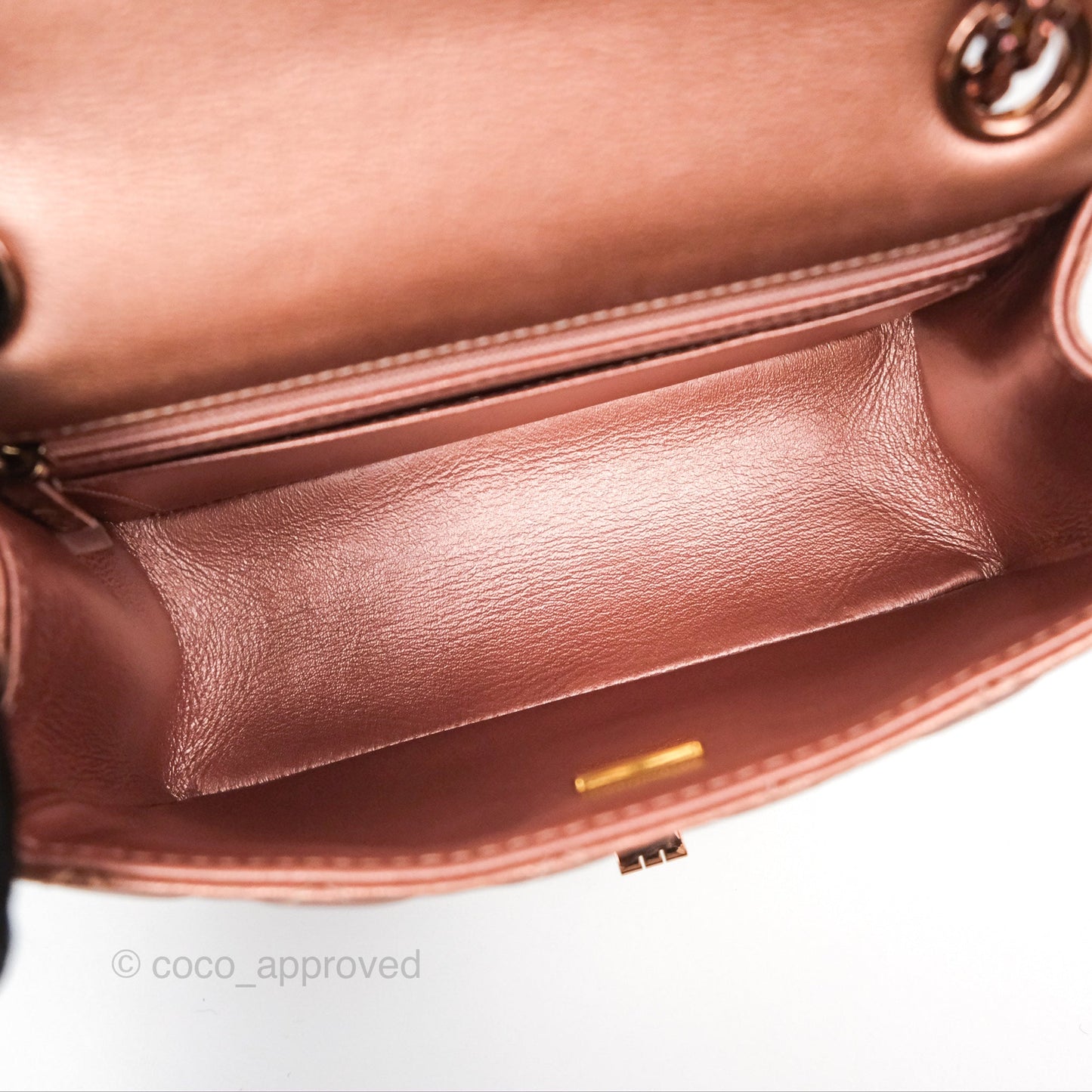 Chanel Mini Reissue 224 Copper Metallic Calfskin Rose Gold