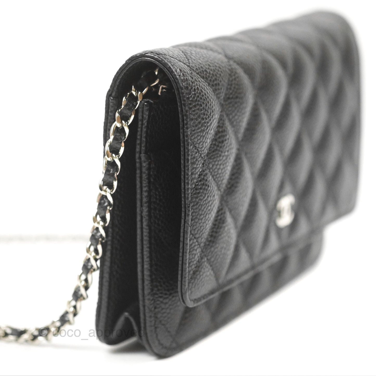Chanel Quilted WOC Black Caviar Silver Hardware