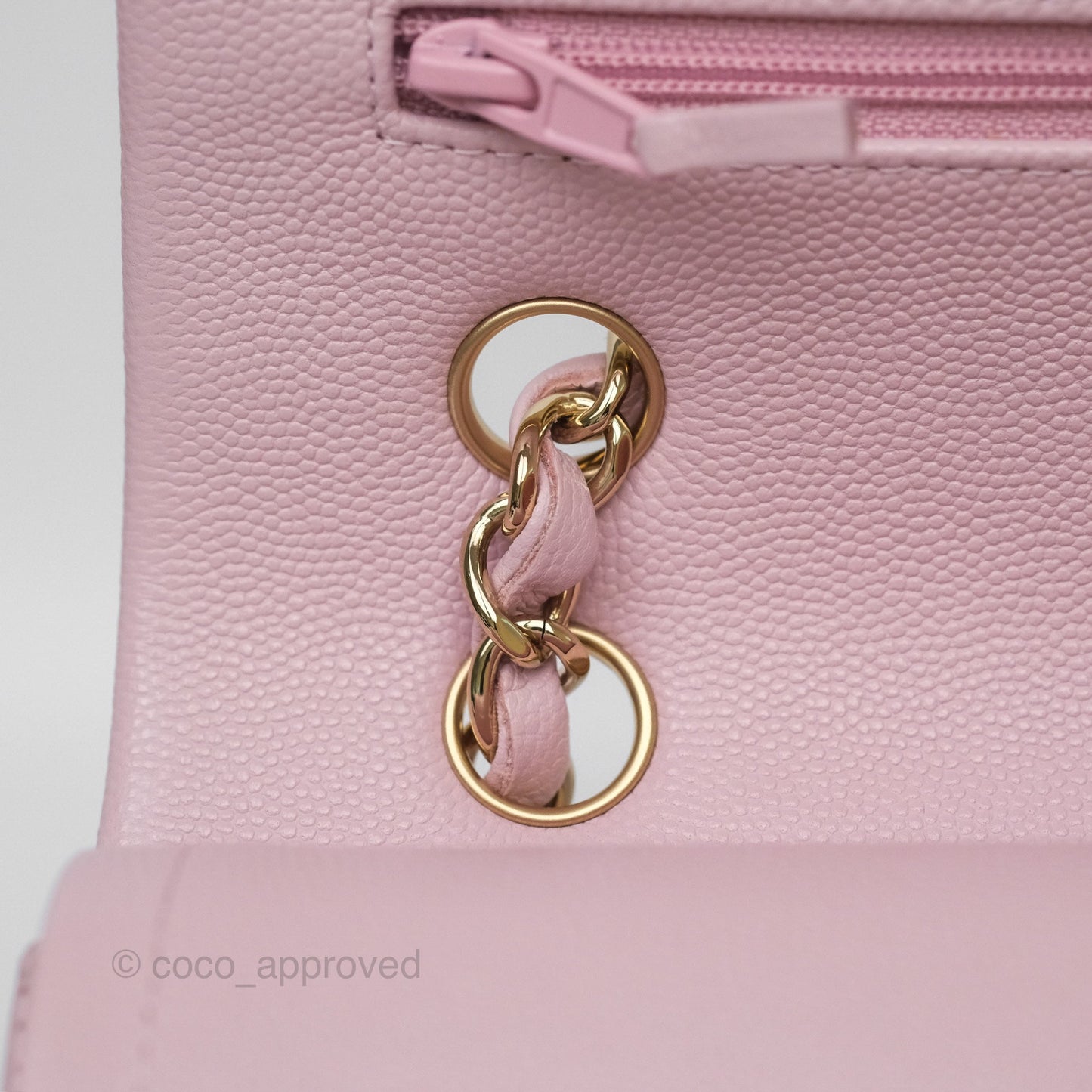 Chanel Small S/M Classic Flap Light Pink Caviar Gold Hardware